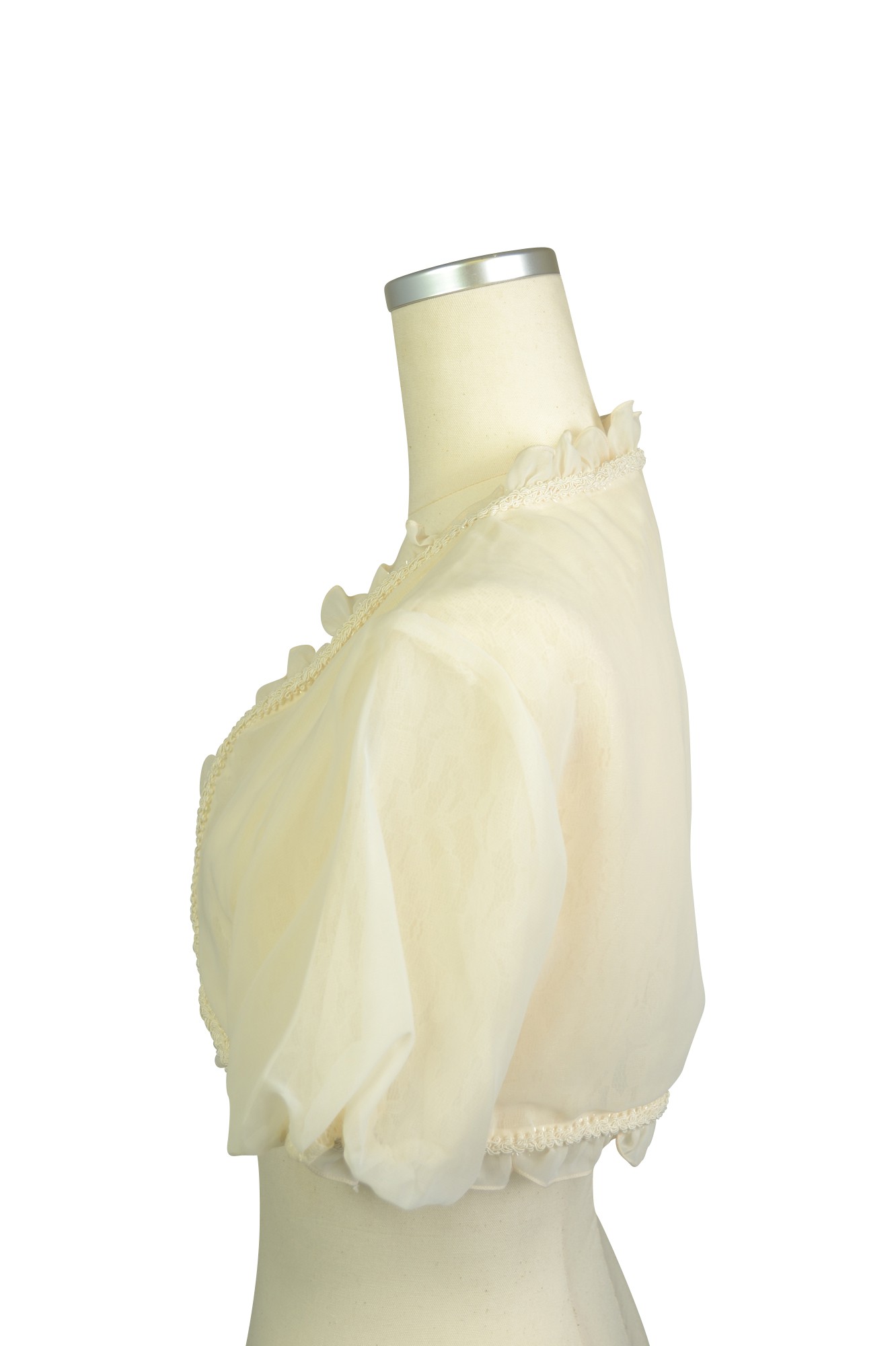 パフスリーブアイボリーボレロ