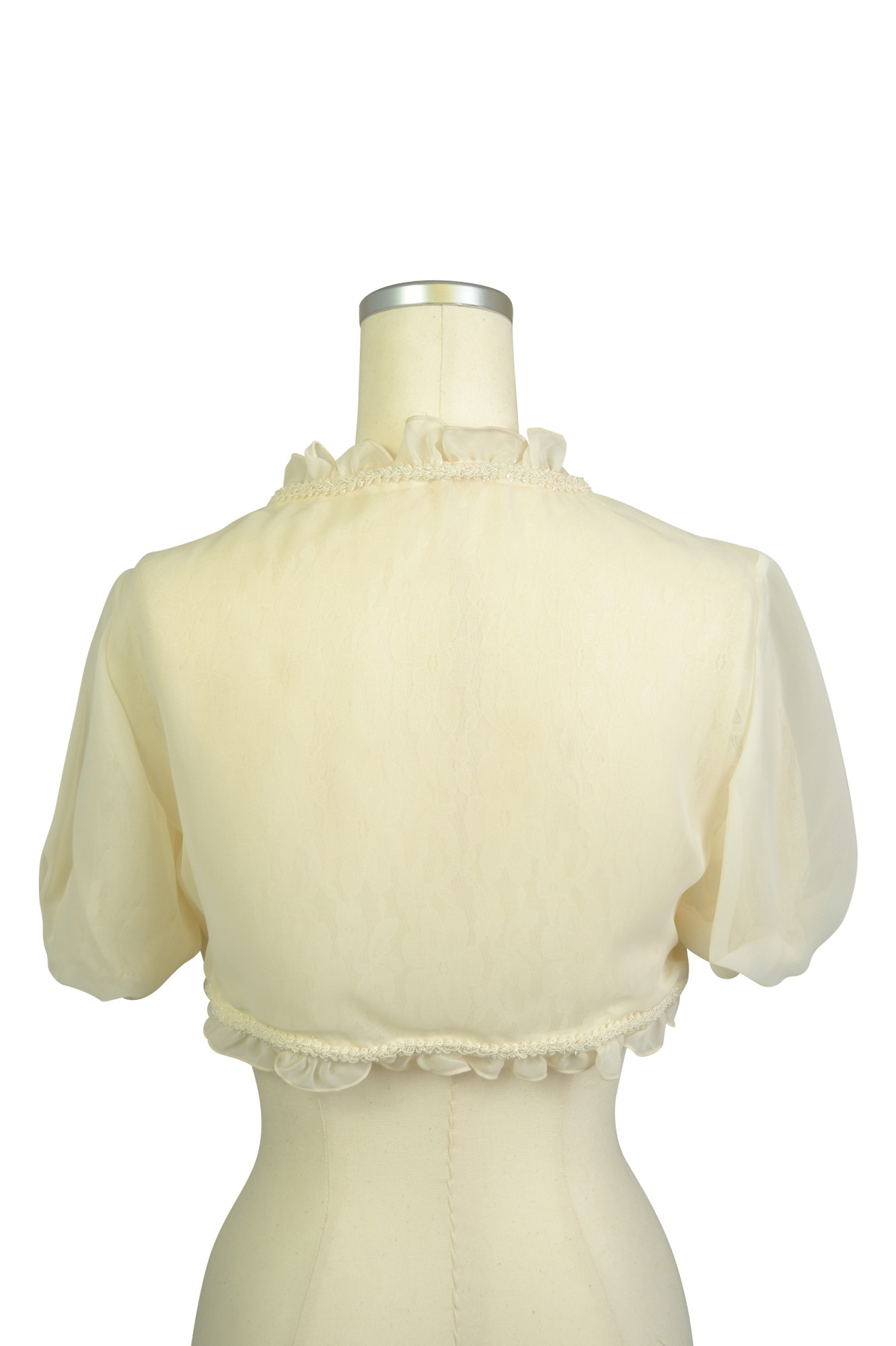 パフスリーブアイボリーボレロ