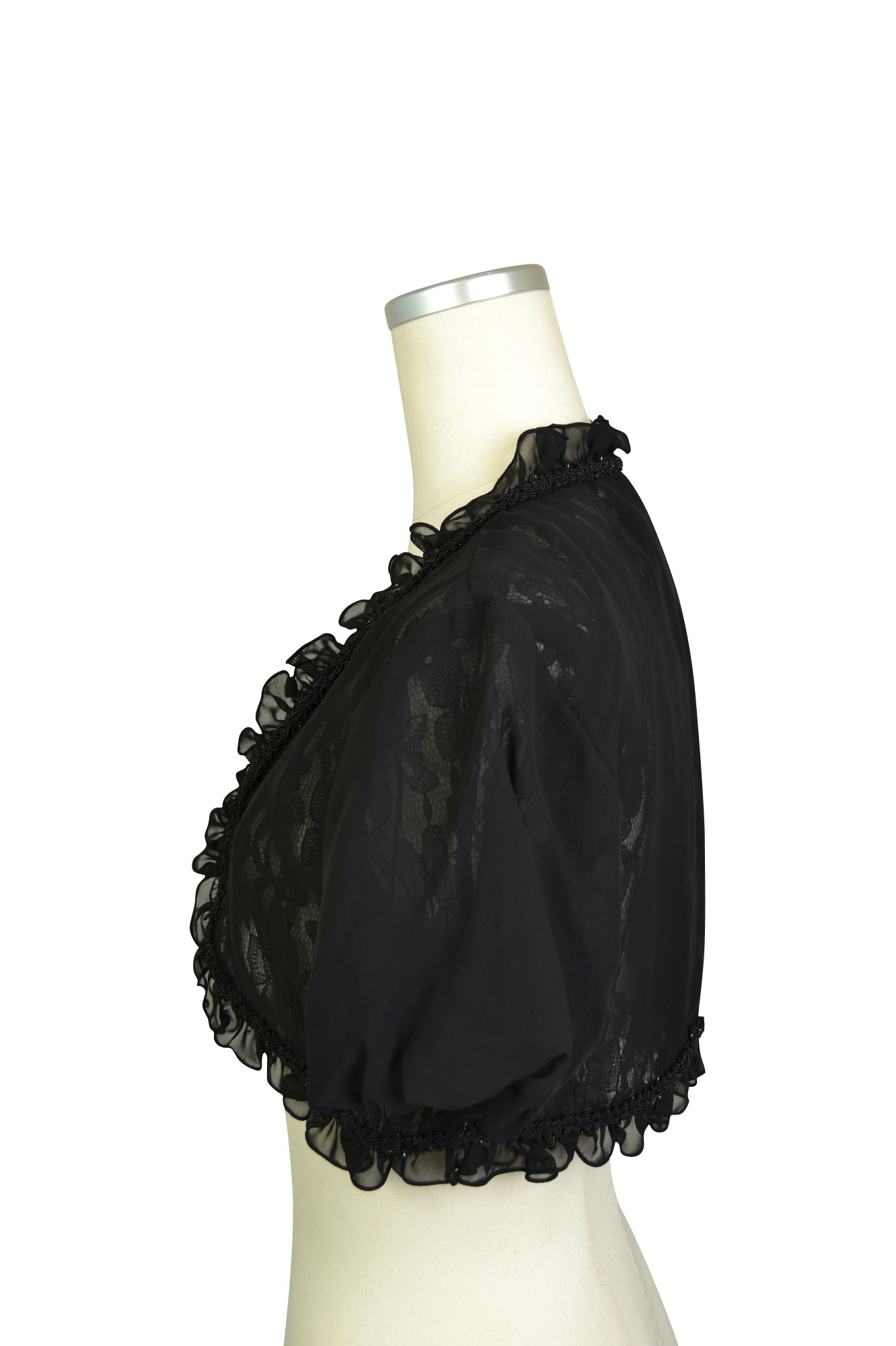 パフスリーブブラックボレロ