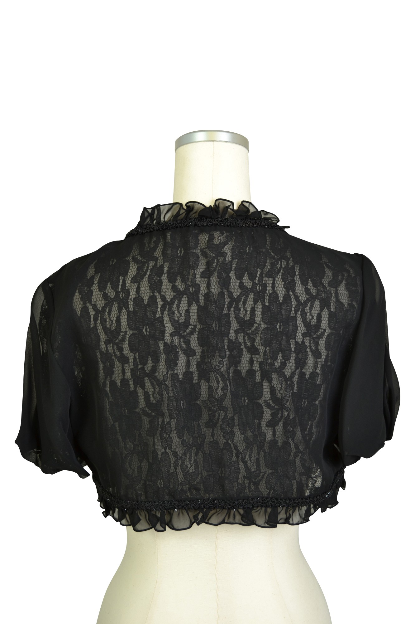 パフスリーブブラックボレロ