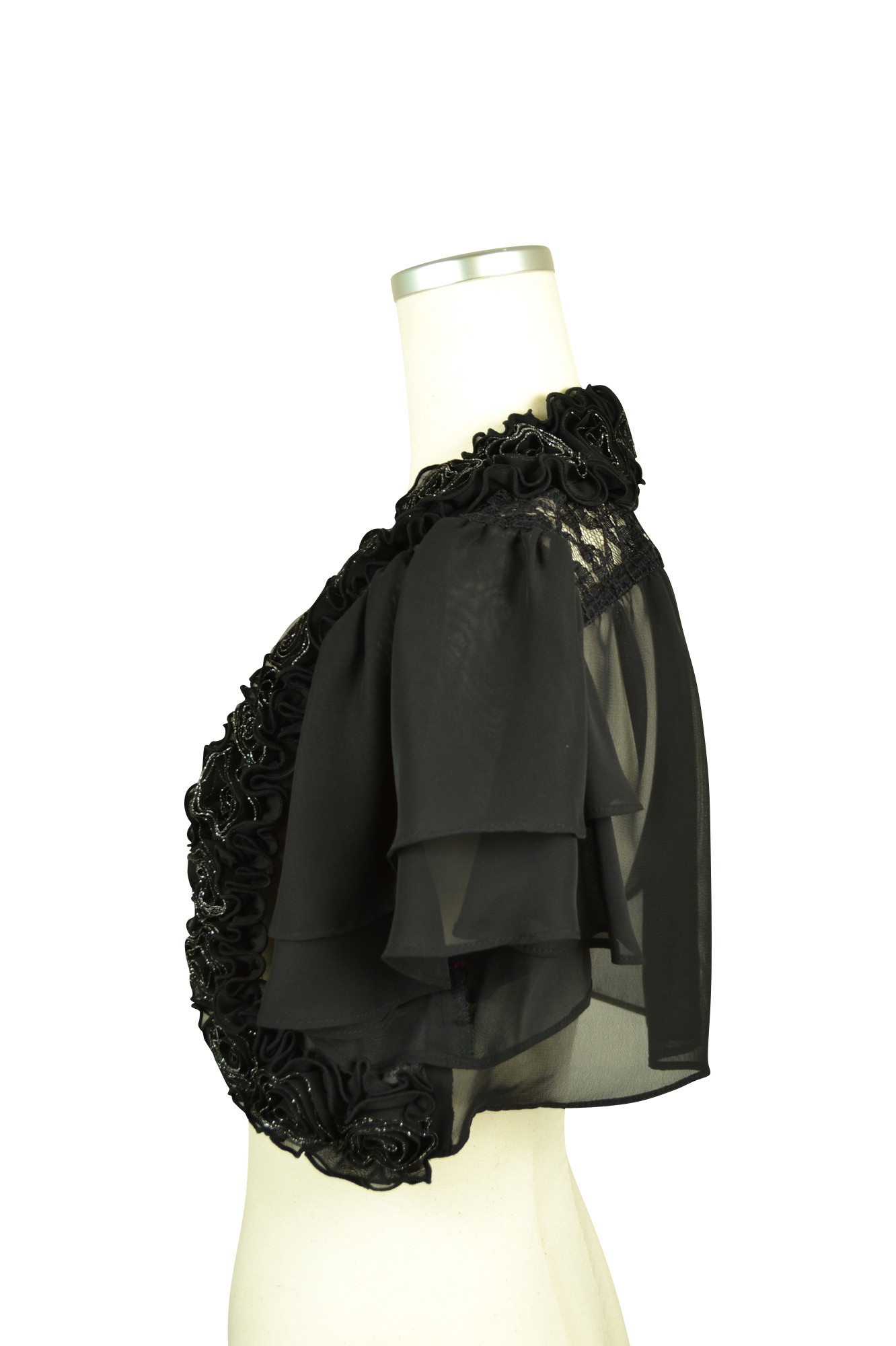 ローズフレアブラックボレロ