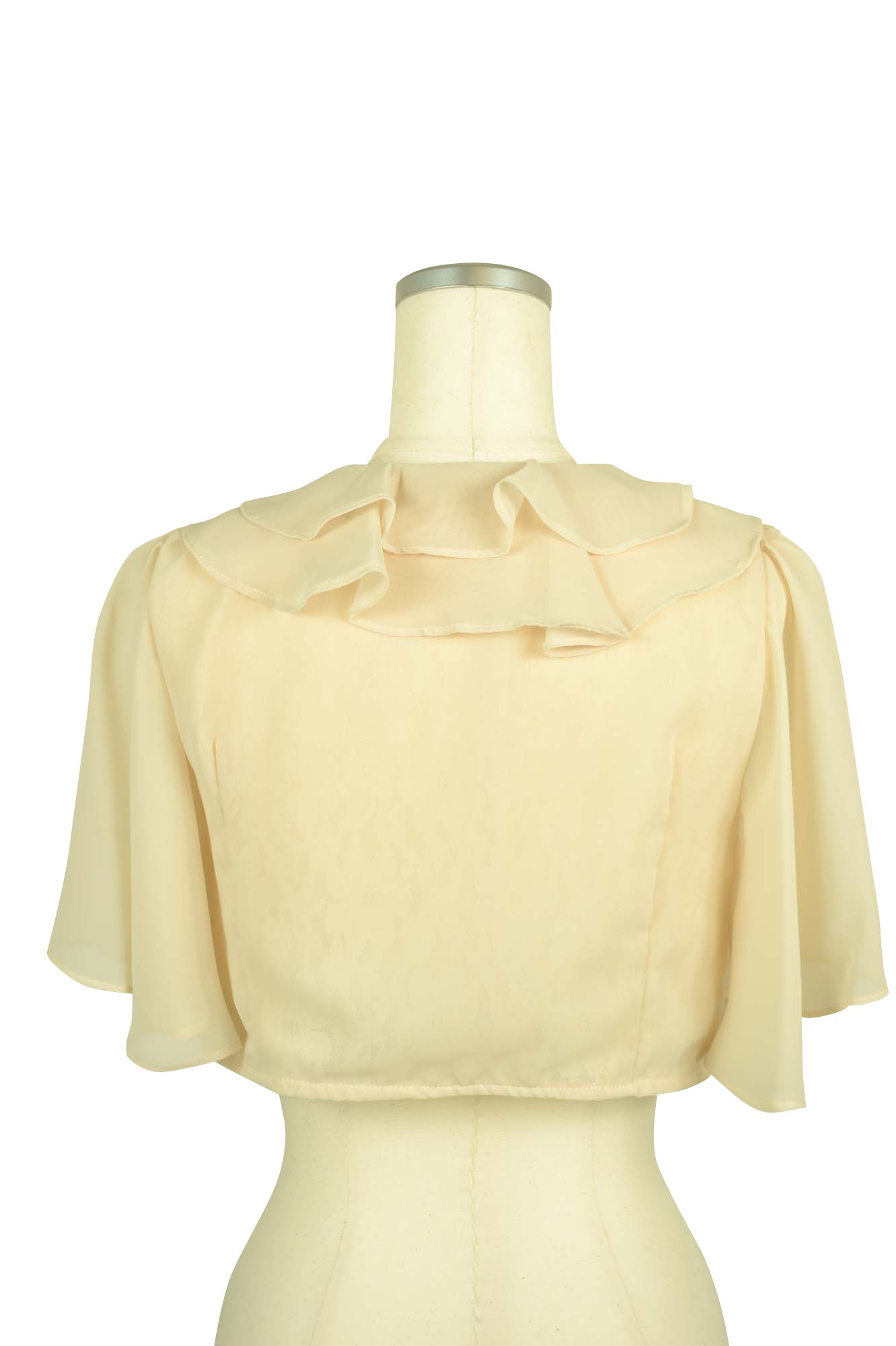 シンプルフレアアイボリーボレロ