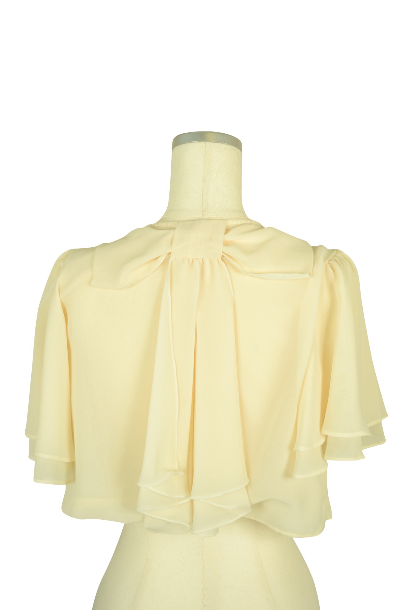 リボンモチーフライトアイボリーボレロ