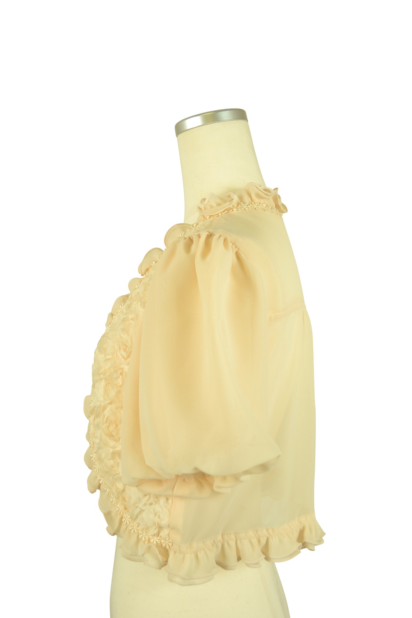 ふんわりパフスリーブアイボリーボレロ