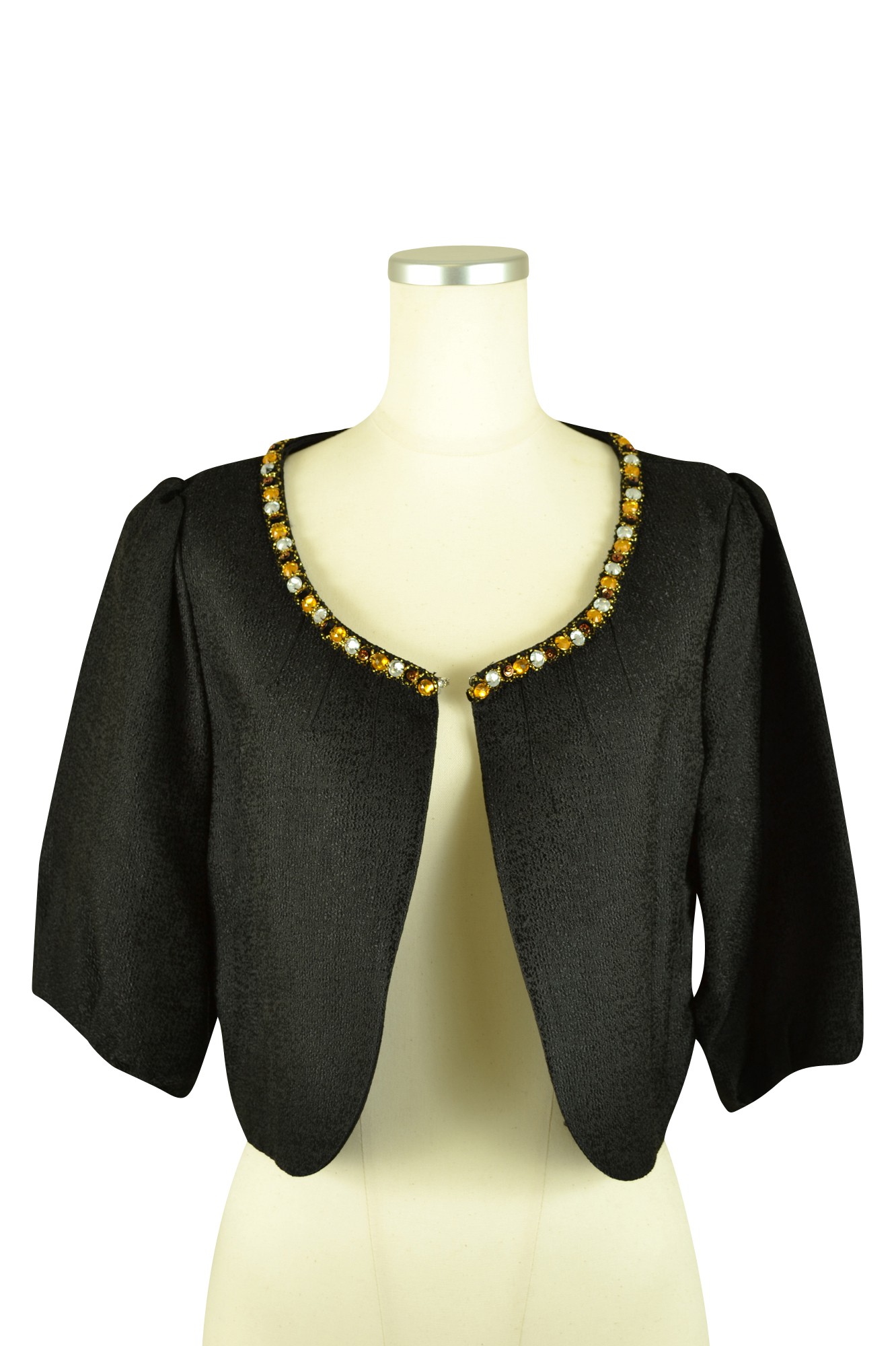 ノーカラービジュ付ジャレロブラック