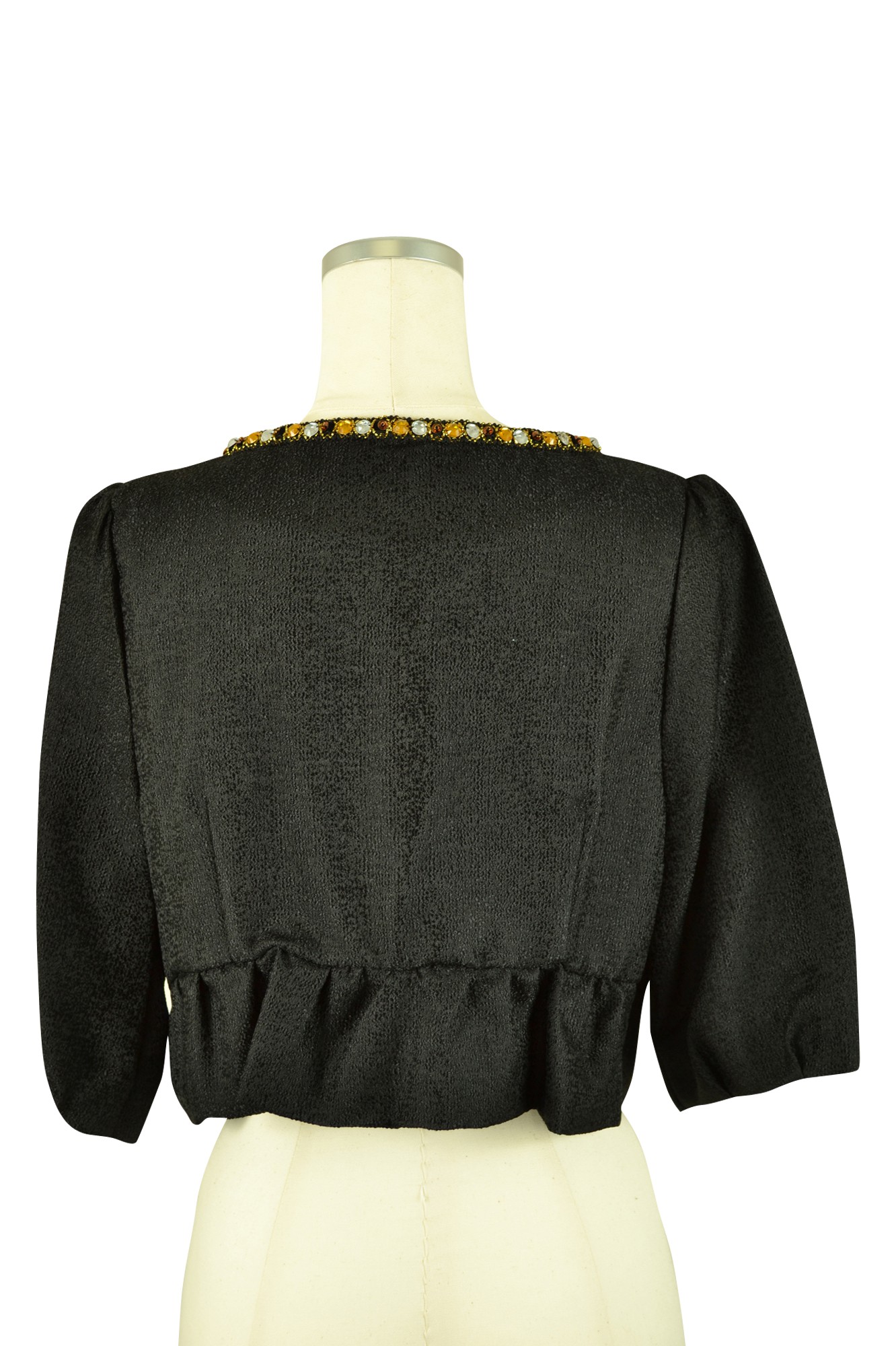 ノーカラービジュ付ジャレロブラック