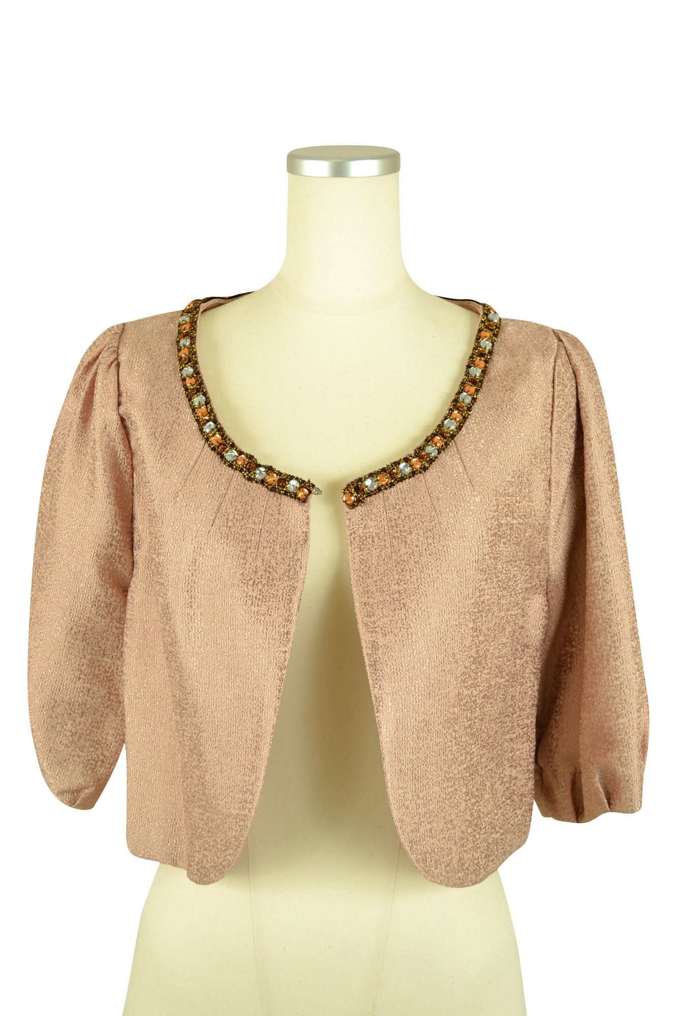 ノーカラービジュ付ジャレロピンク