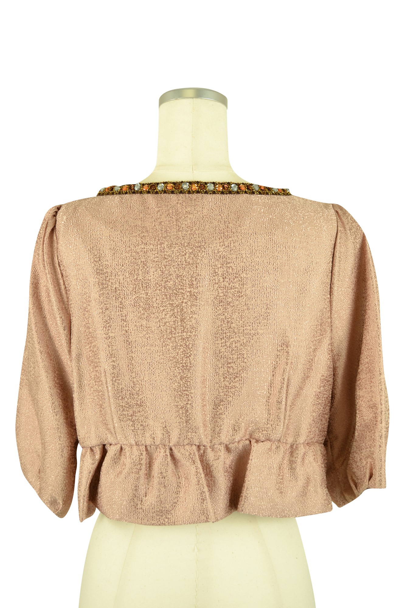 ノーカラービジュ付ジャレロピンク