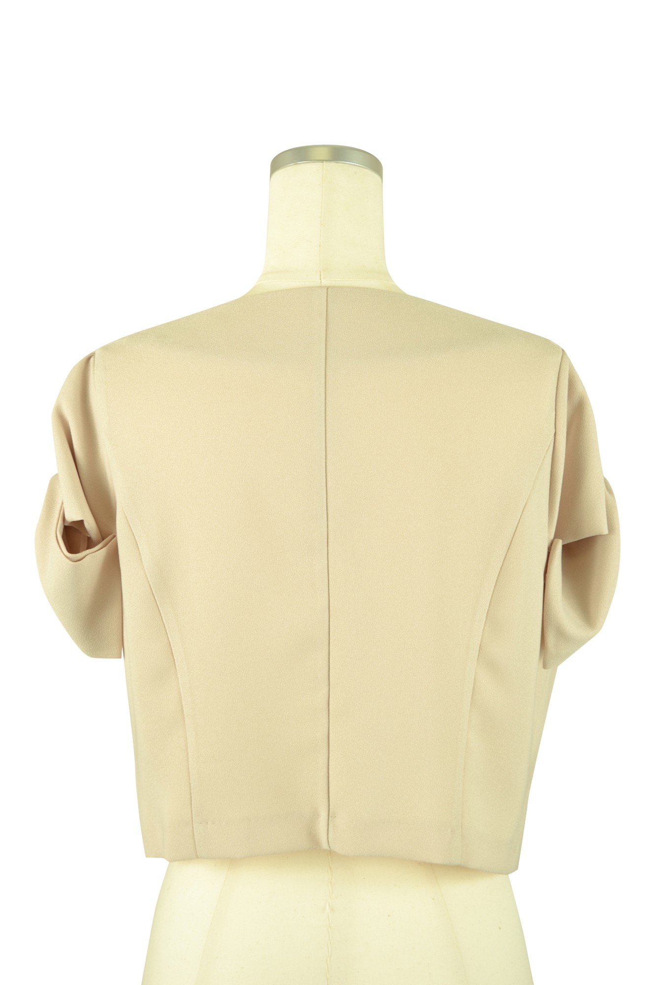 上品リボンベージュボレロ