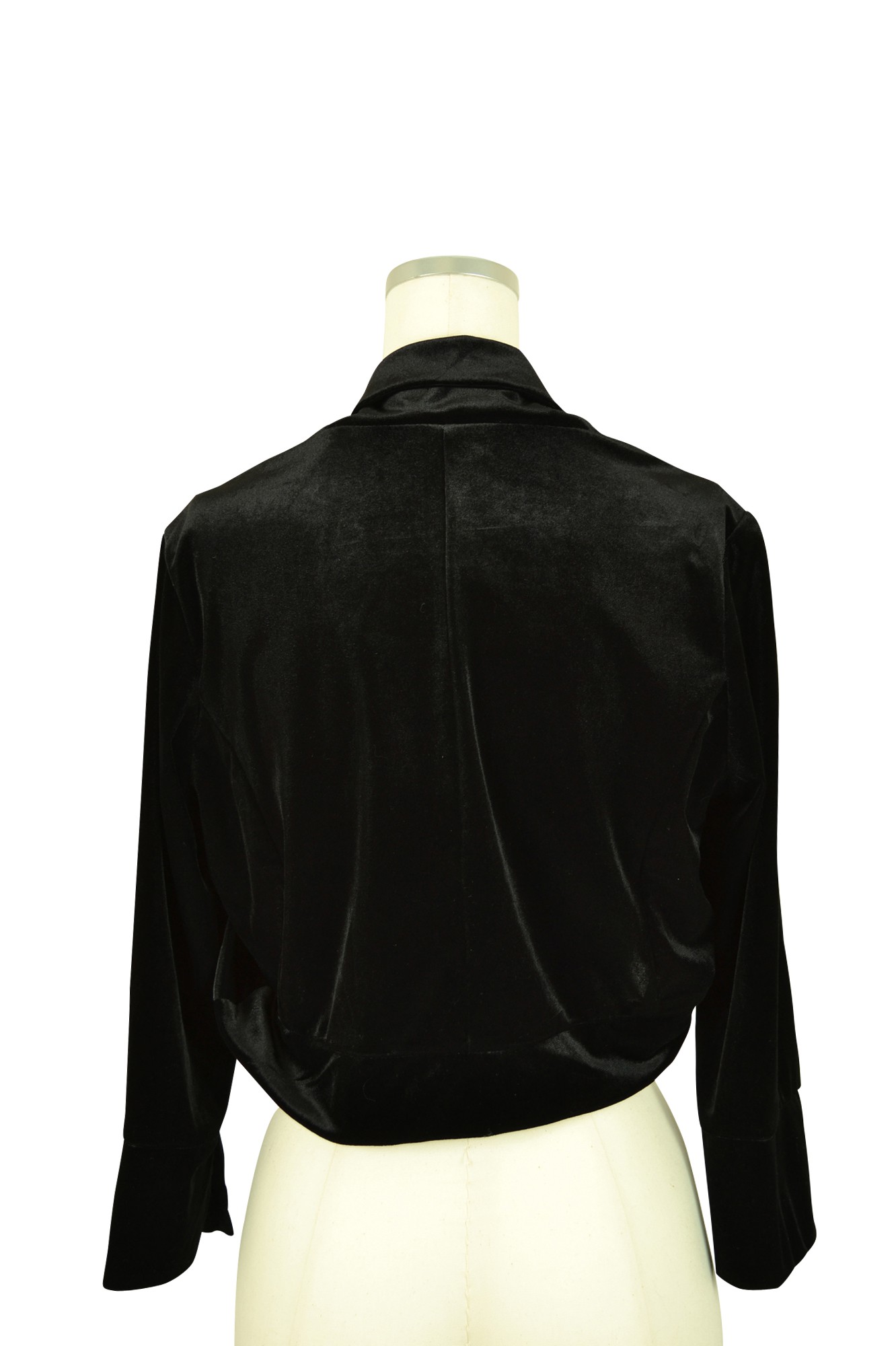 7分袖ブラックベロアボレロ