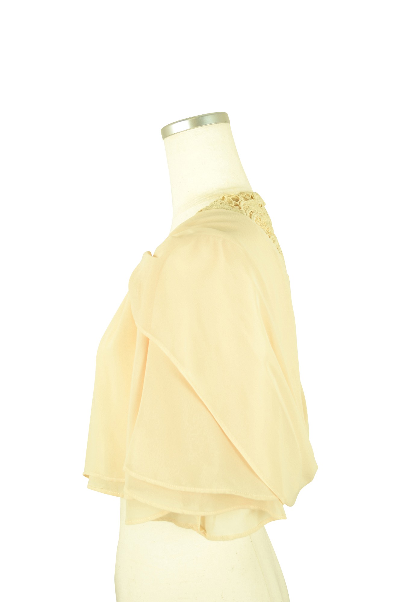 バックレースアイボリーフレアボレロ