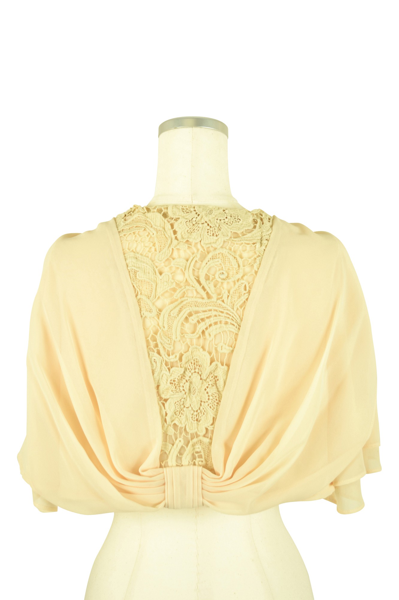 バックレースアイボリーフレアボレロ