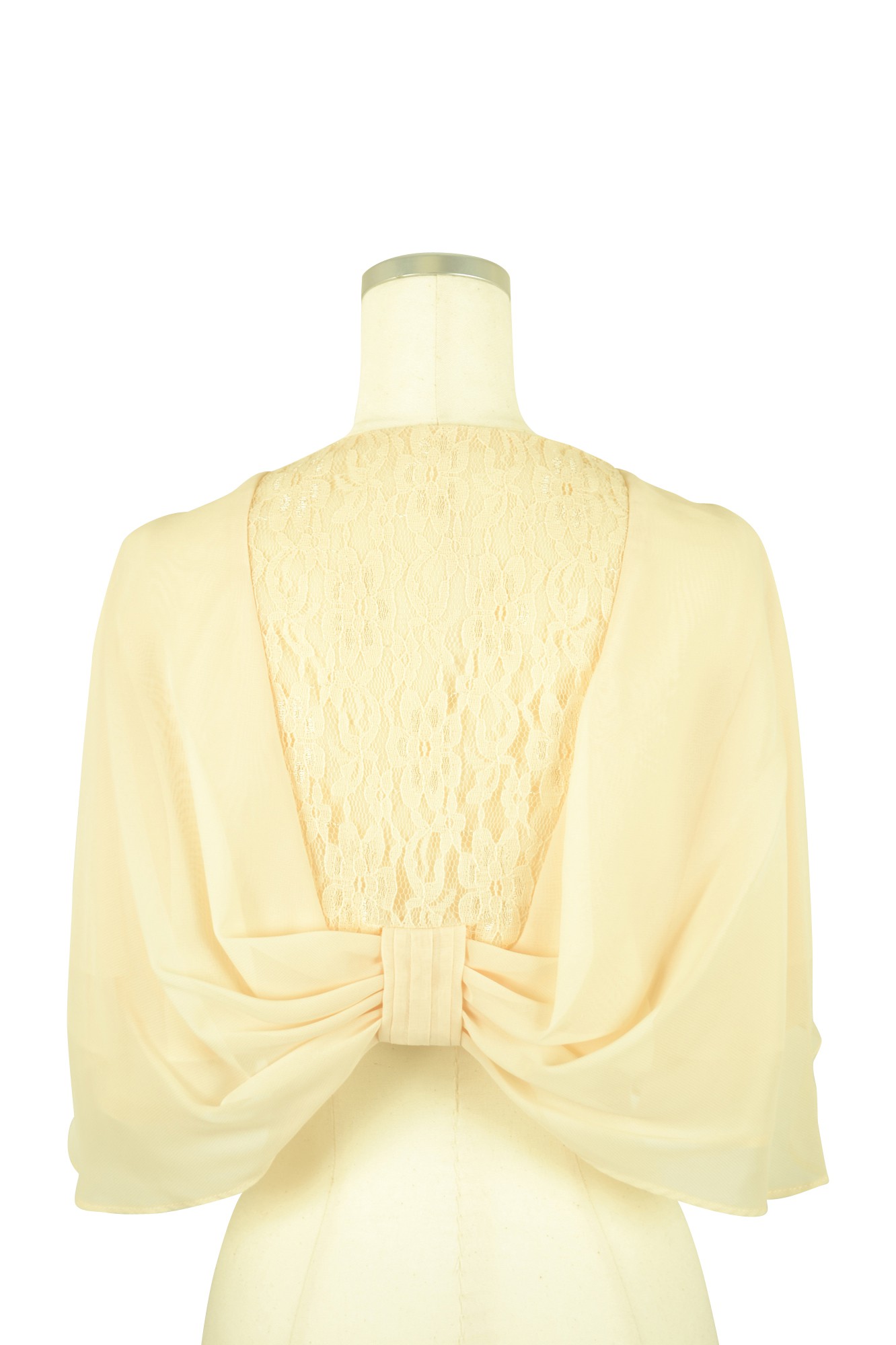 ラッフル袖パールアイボリーボレロ