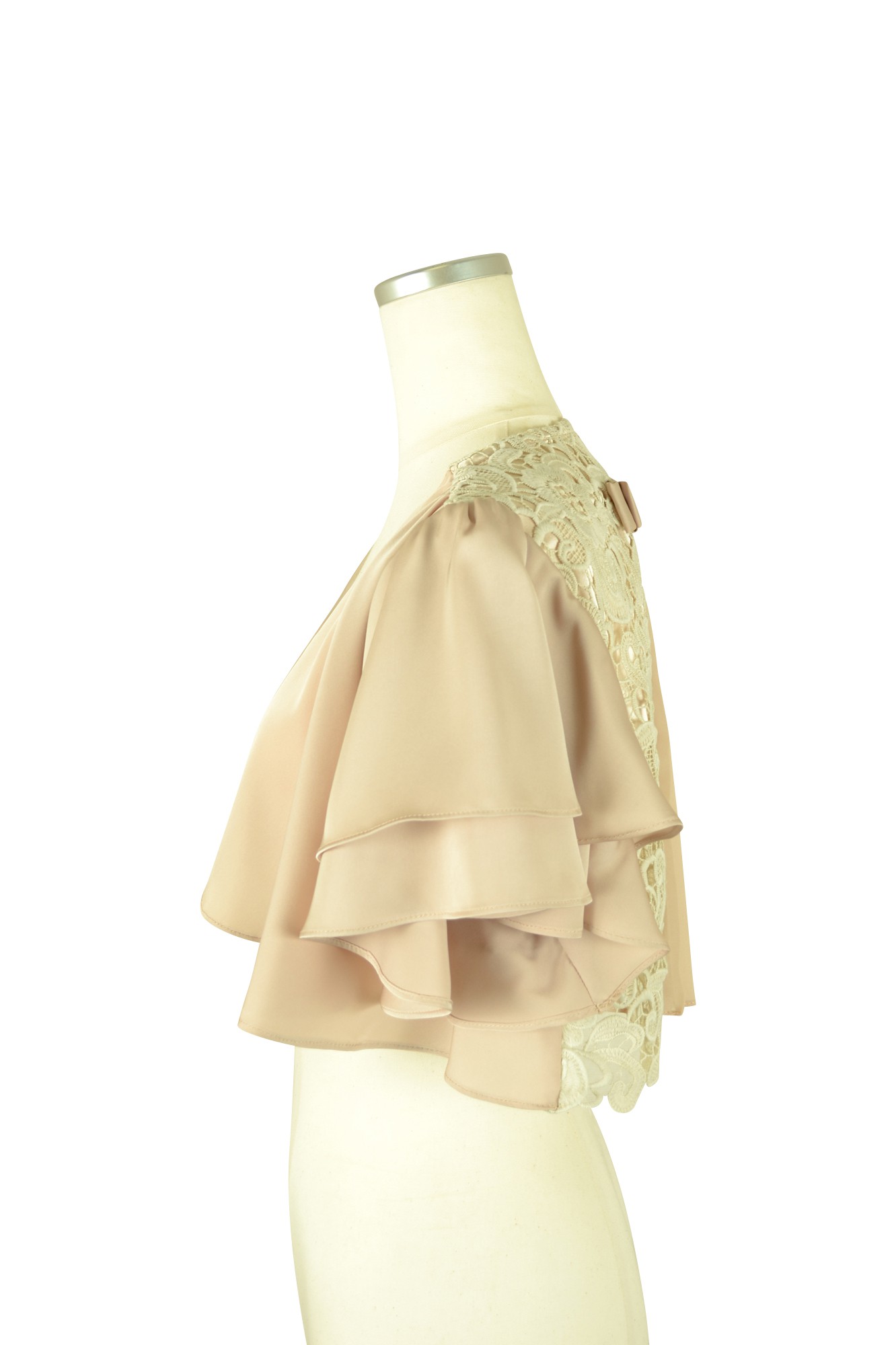 バックデザインベージュボレロ