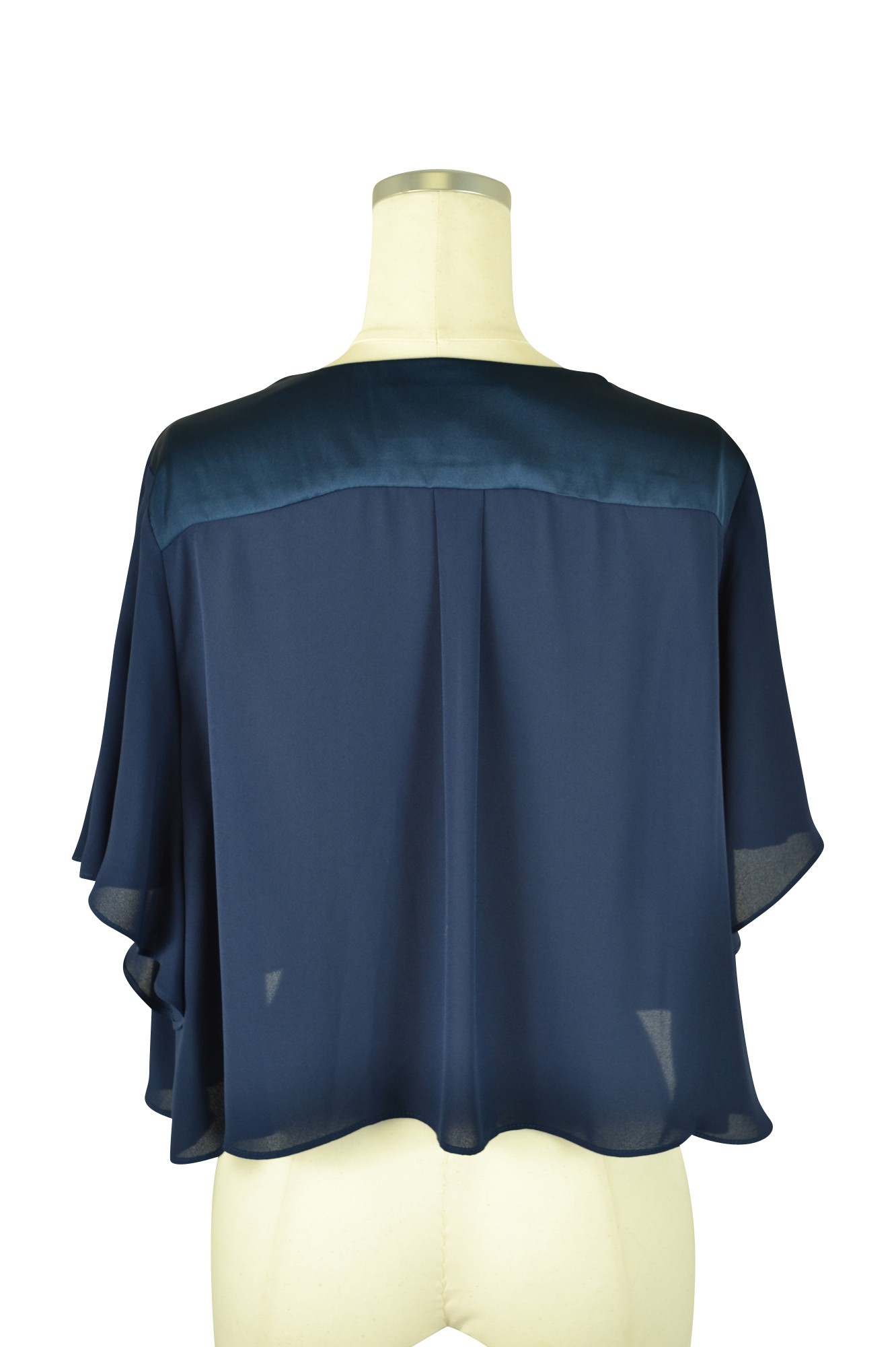 ネイビーシフォンラッフルボレロ