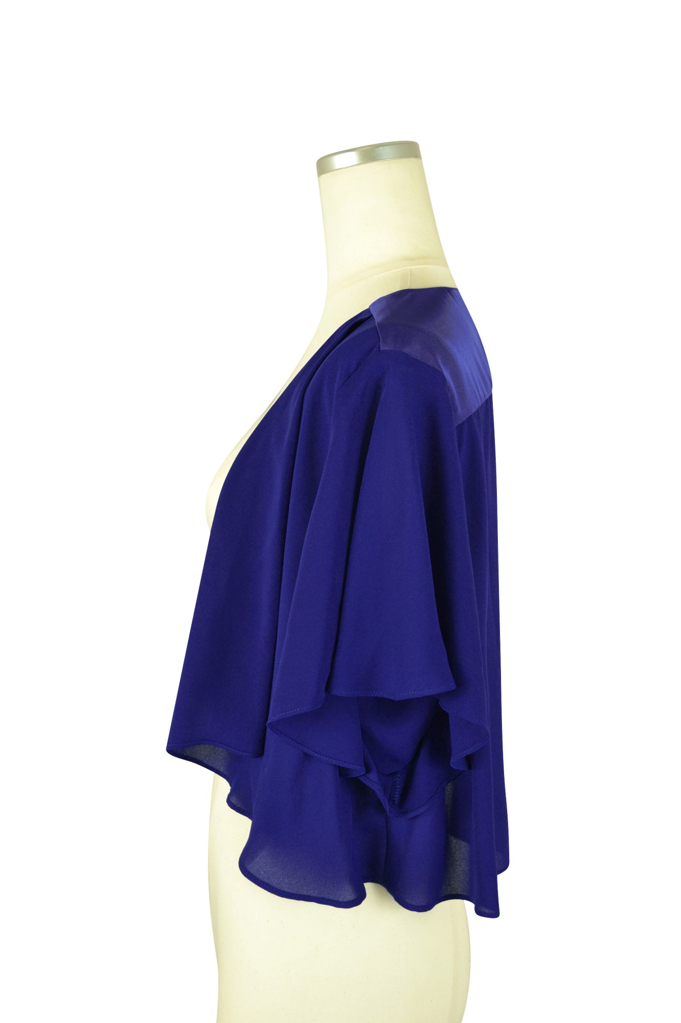 ブルーシフォンラッフルボレロ