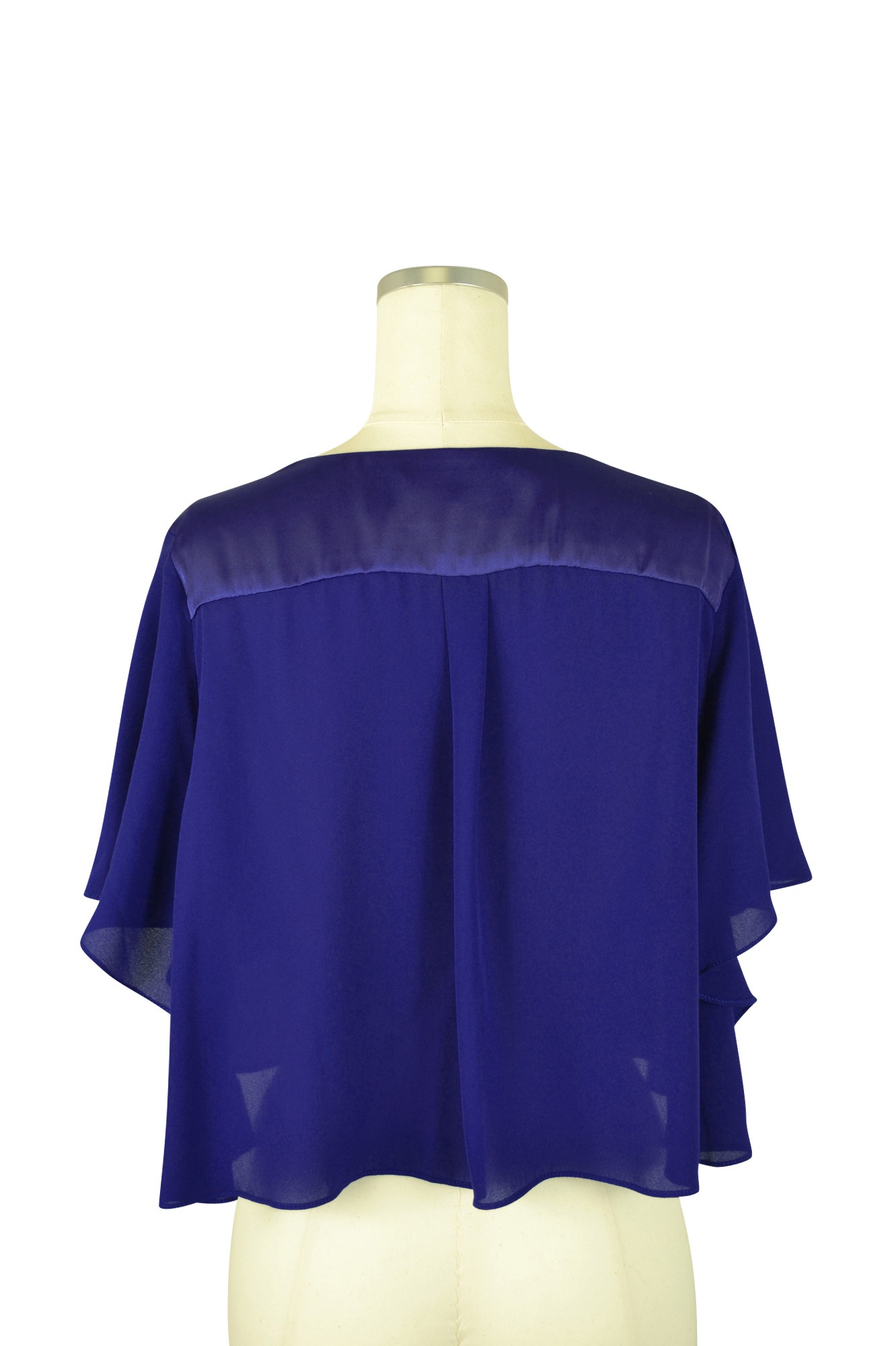 ブルーシフォンラッフルボレロ