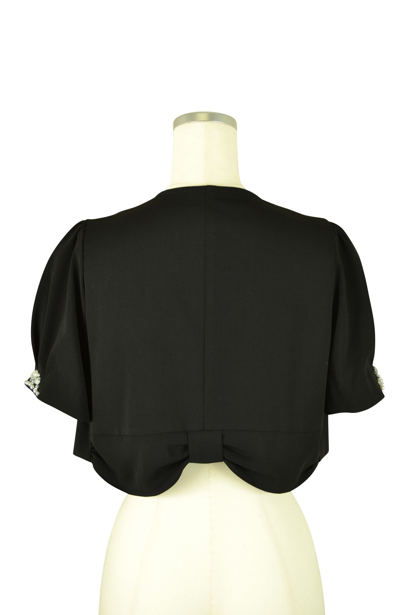 上品ジョーゼットブラックボレロ