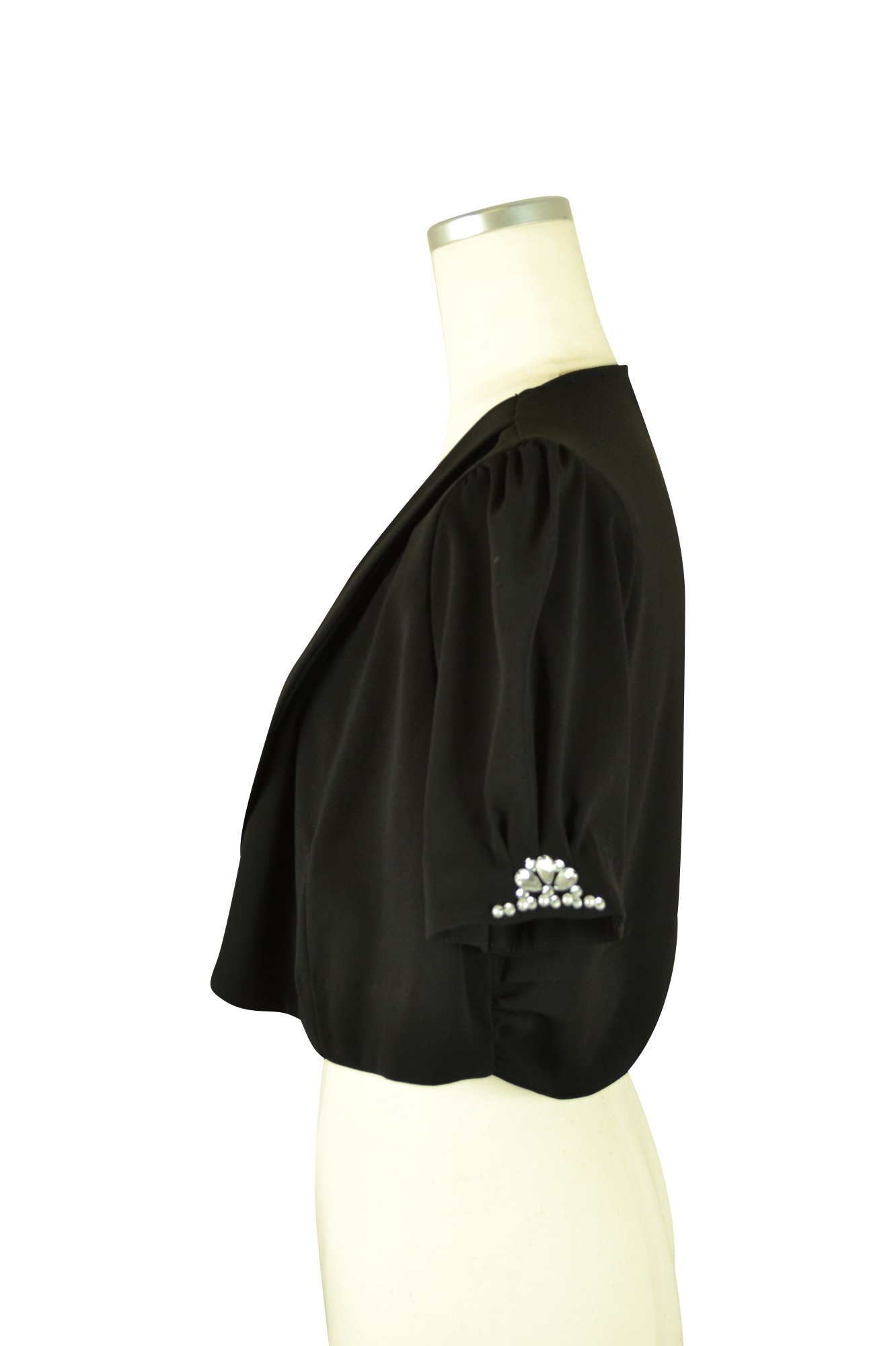 上品ジョーゼットブラックボレロ