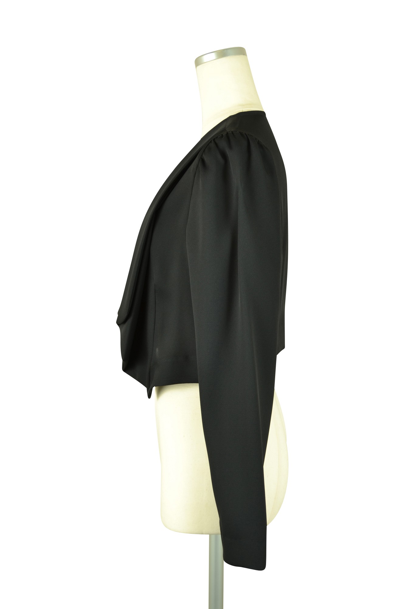 薄手ロングスリーブブラックボレロ