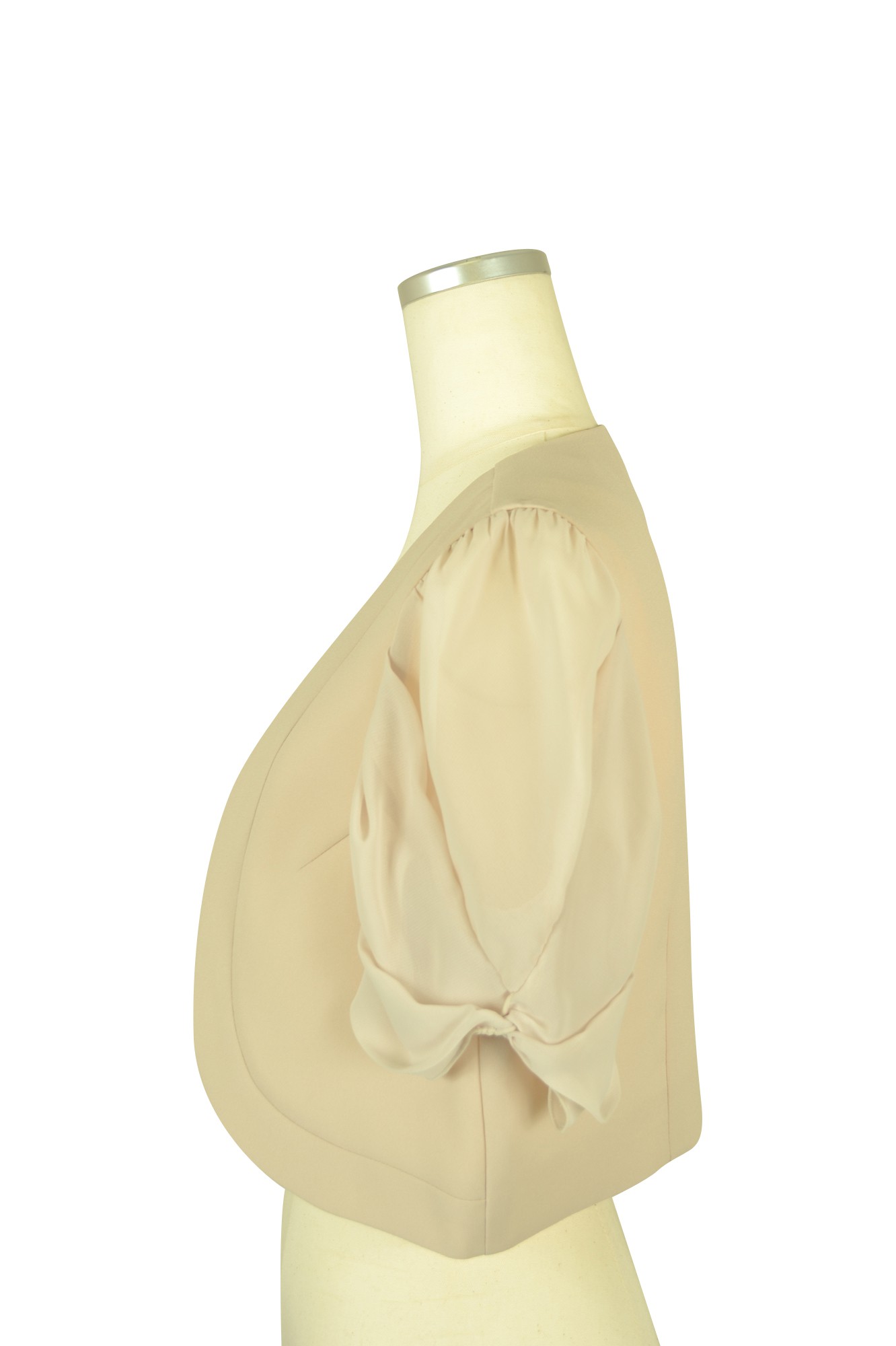 異素材MIXベージュボレロ