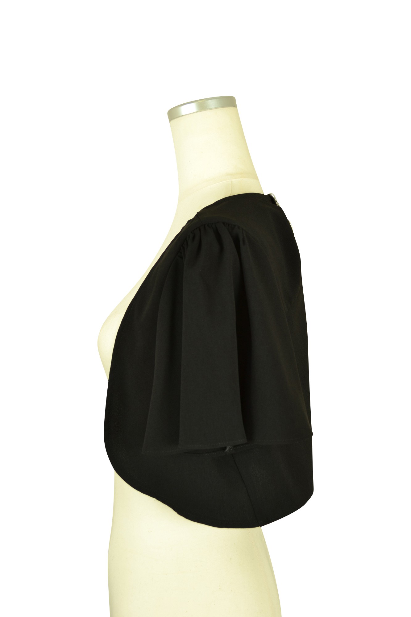 ジョーゼットブラックバックリボンボレロ