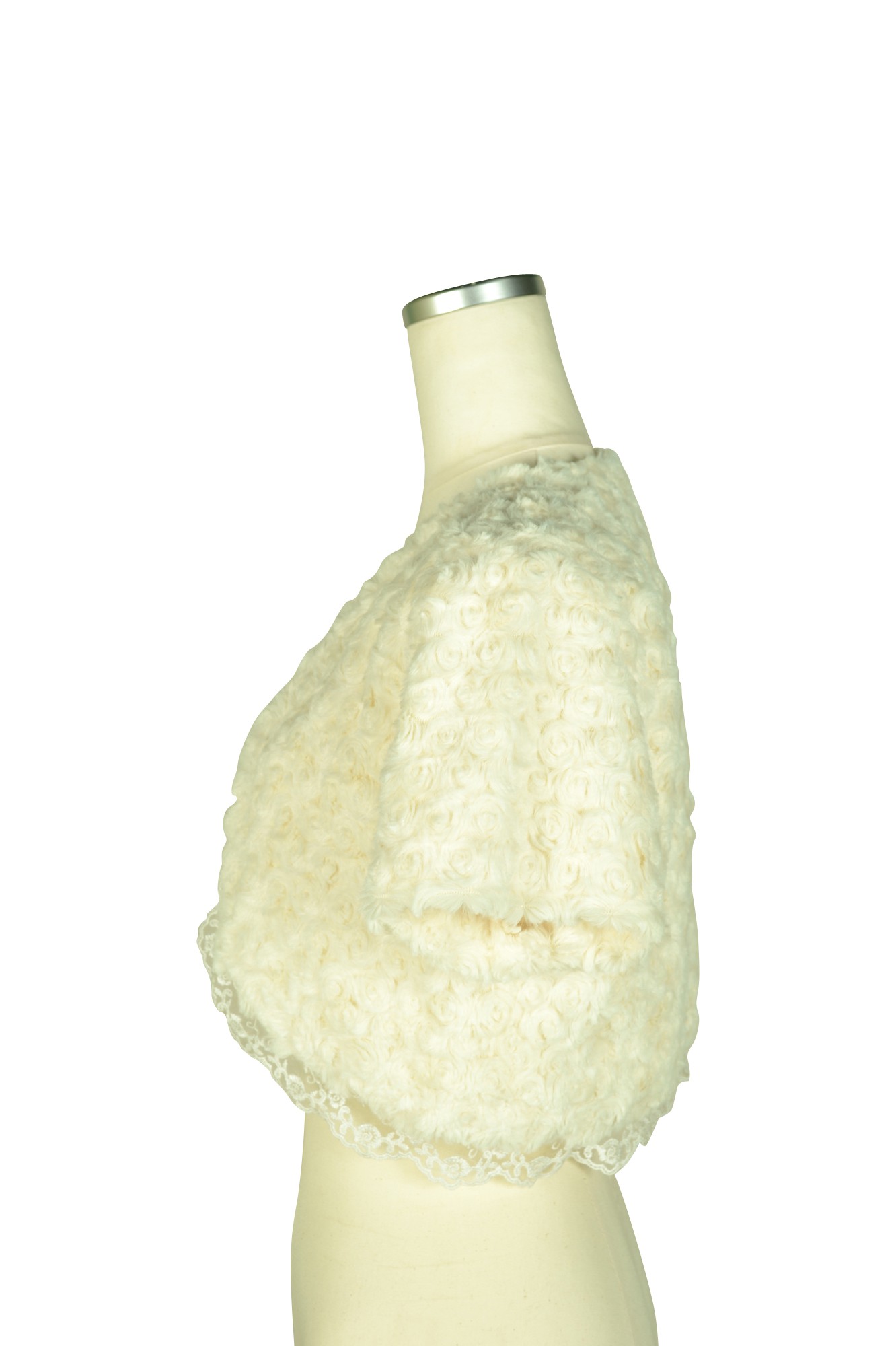 フェイクファーアイボリーボレロ