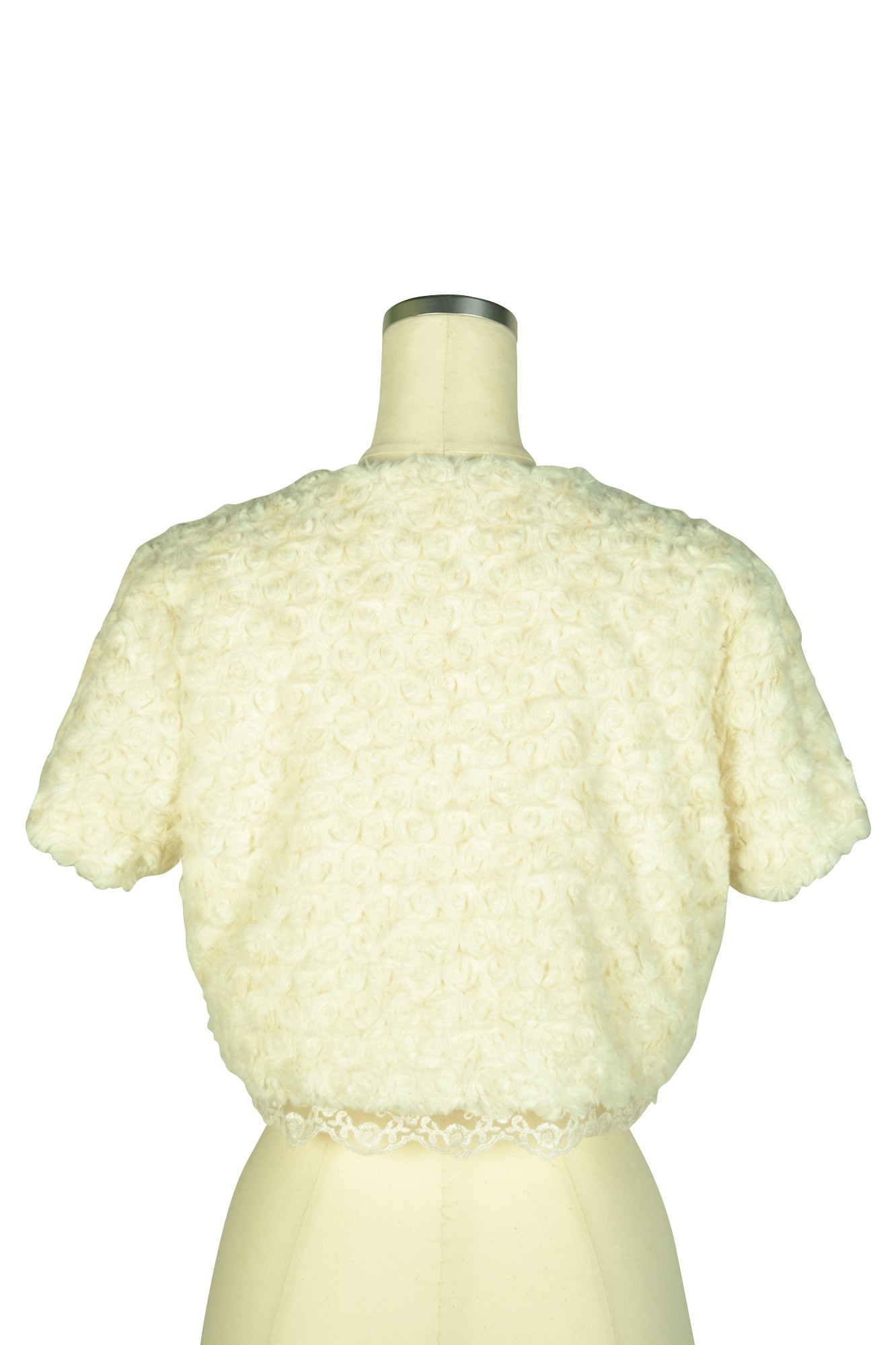 フェイクファーアイボリーボレロ