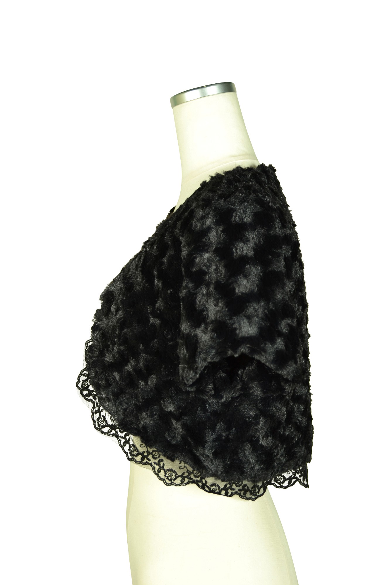 フェイクファーブラックボレロ