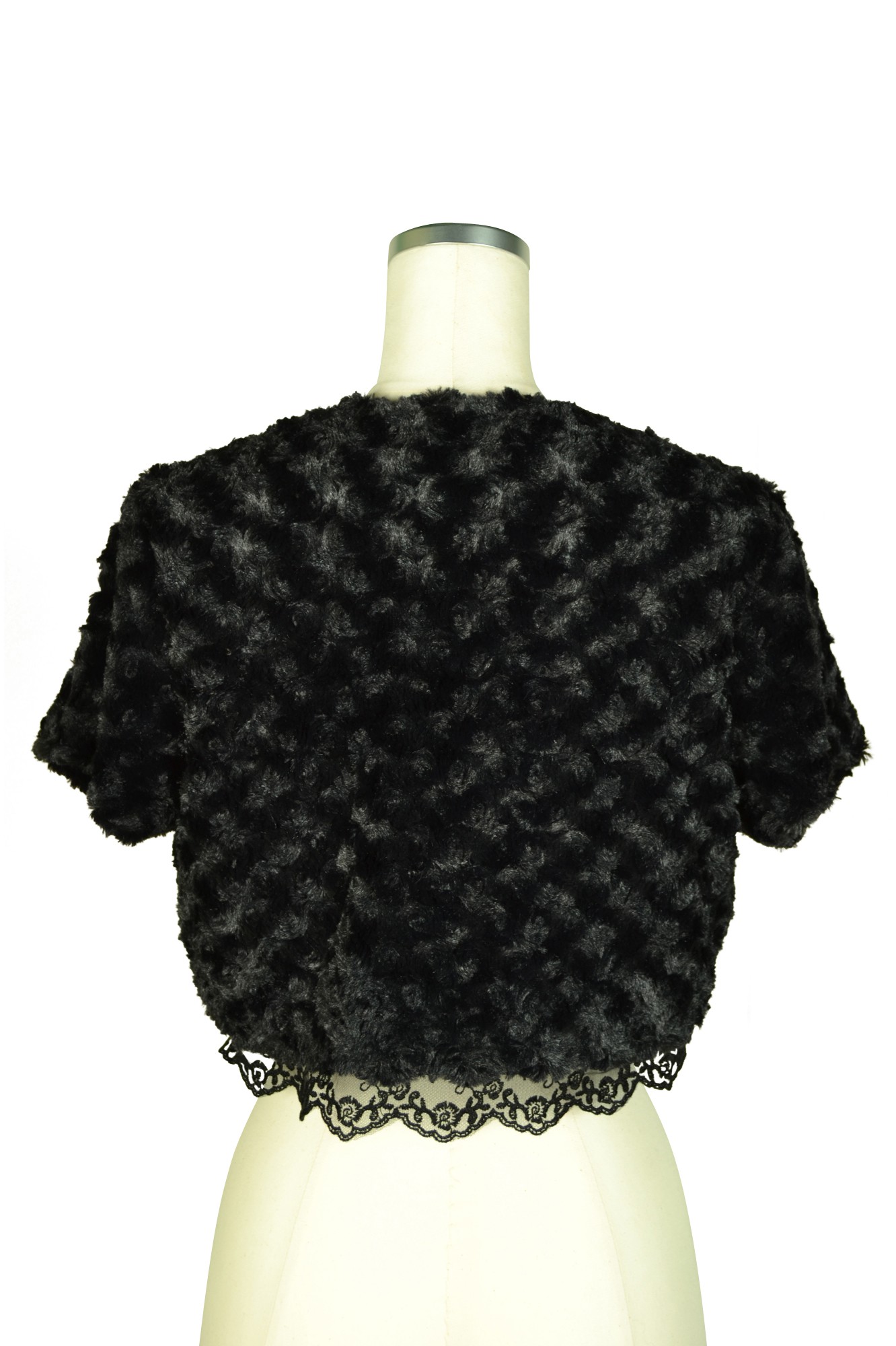 フェイクファーブラックボレロ