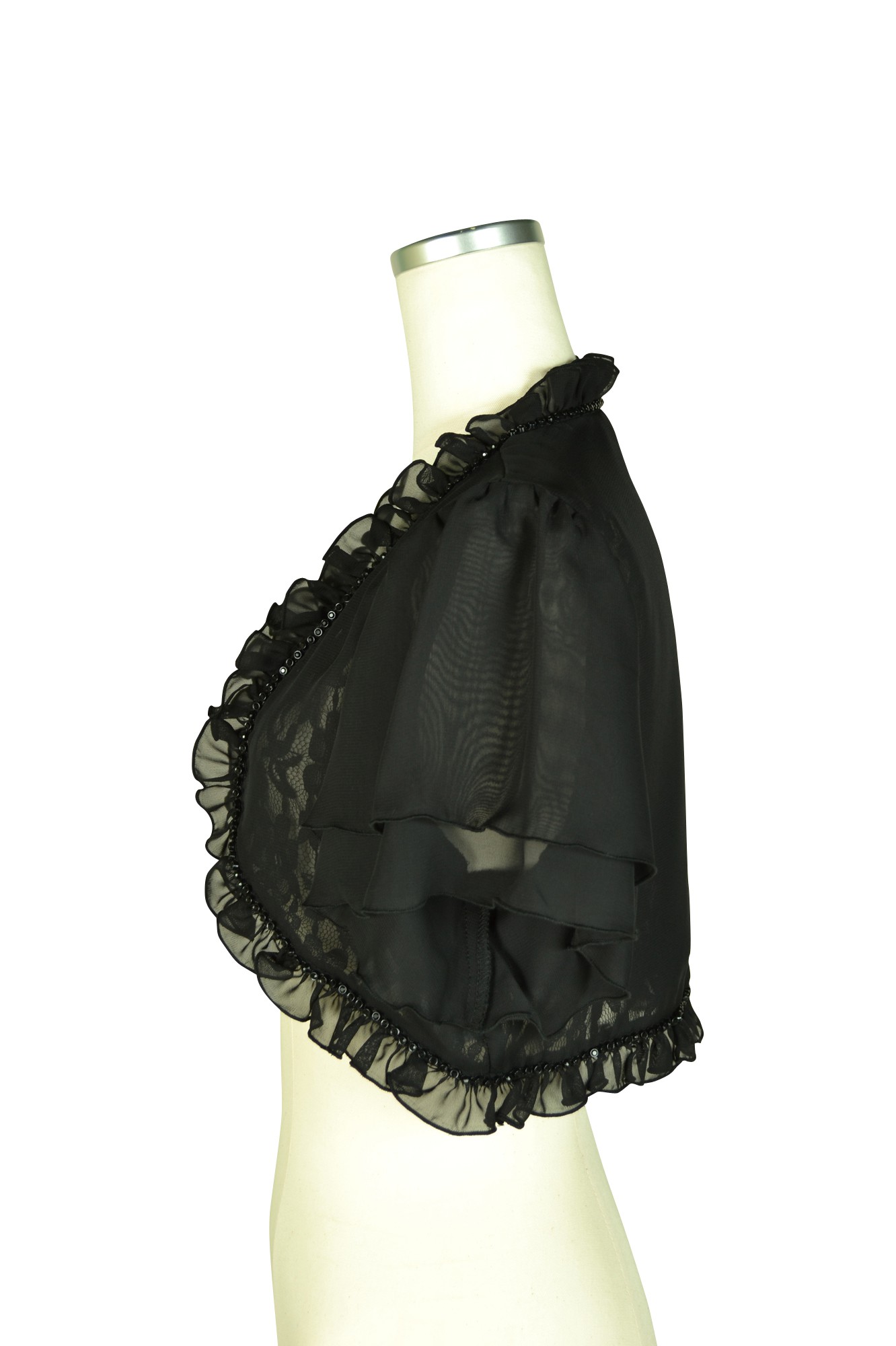 フレア袖ブラッククリスタルボレロ