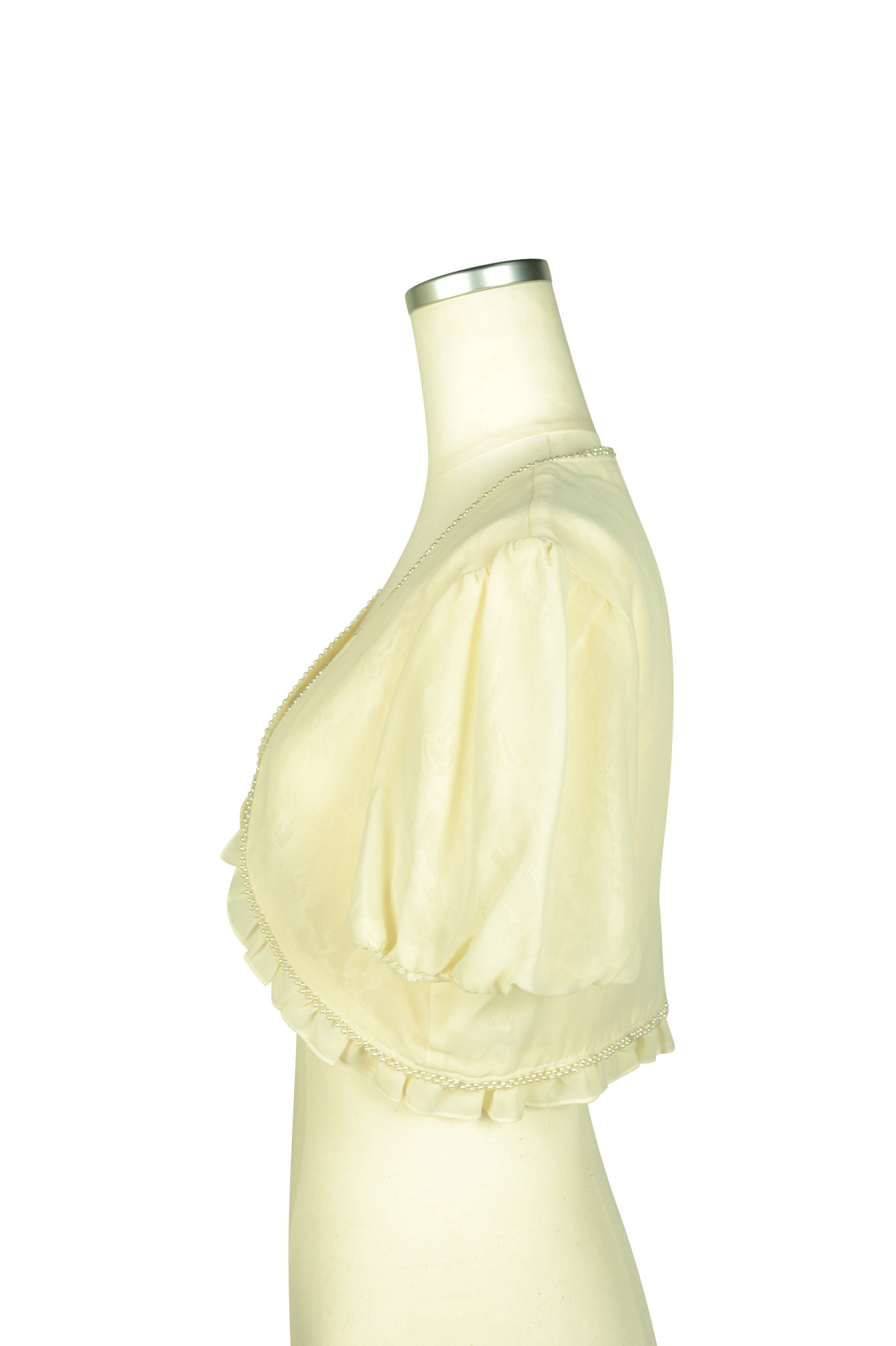 パフスリーブパールアイボリーボレロ