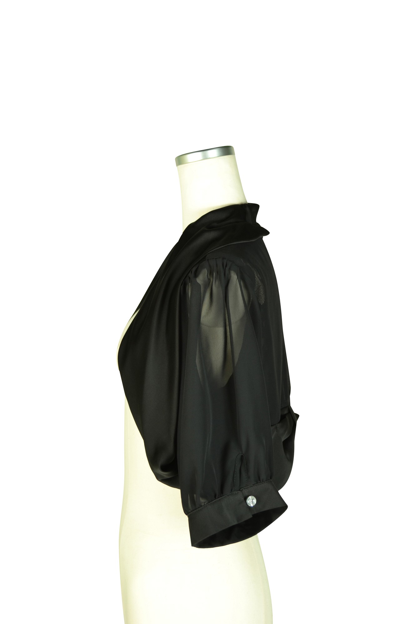 ショールカラー風ブラックボレロ