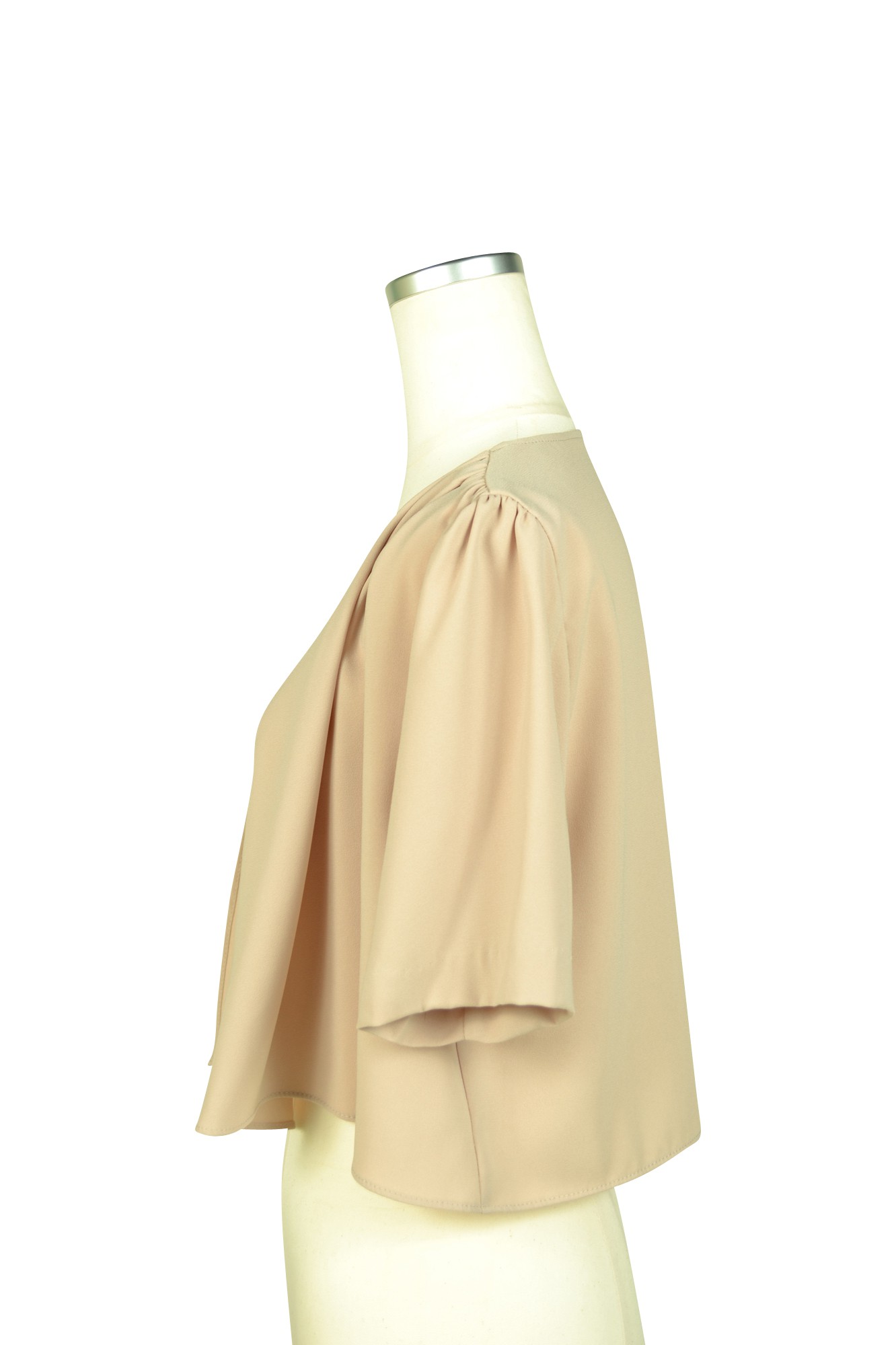 シンプルタックベージュボレロ