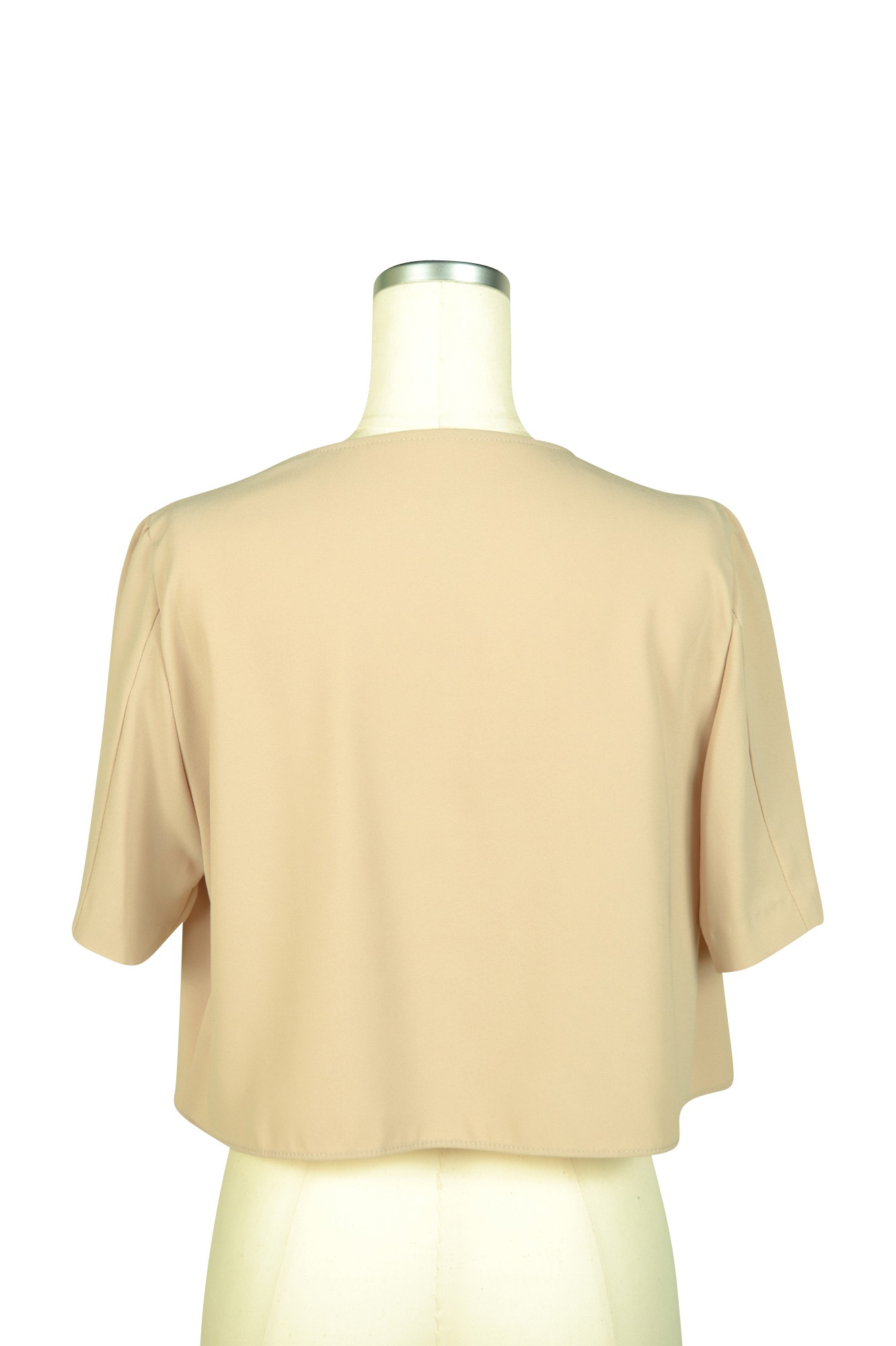 シンプルタックベージュボレロ