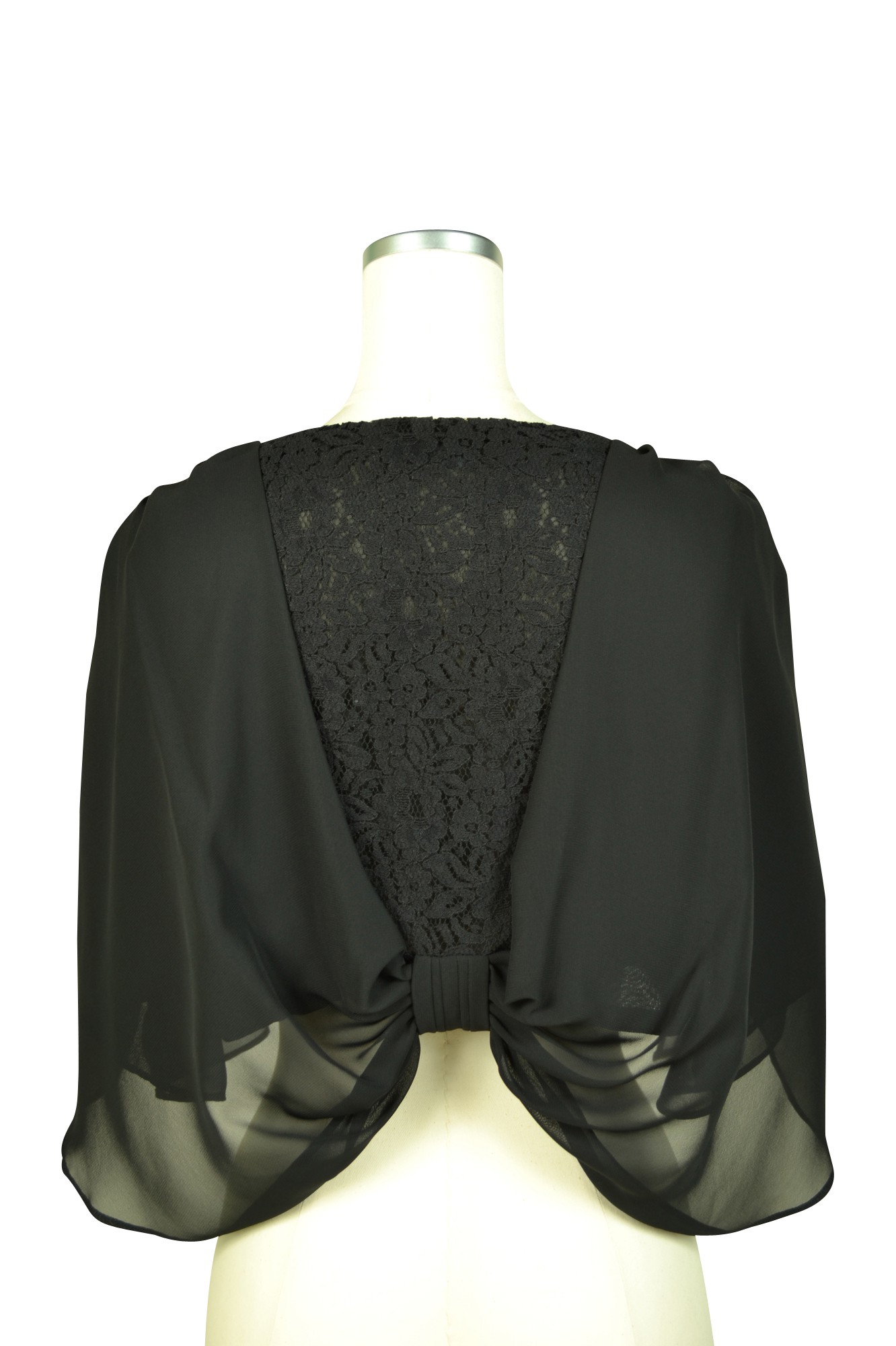 ラッフル袖クリスタルブラックボレロ