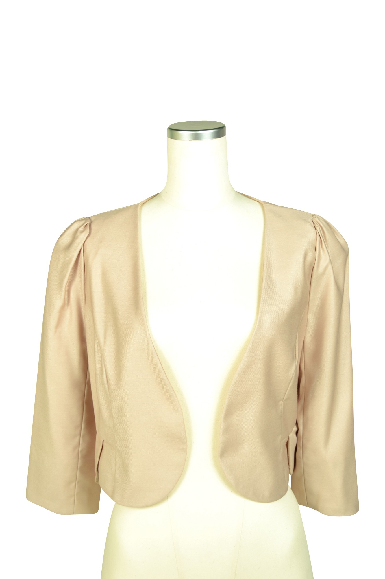 アプリコットベージュレースジャケット