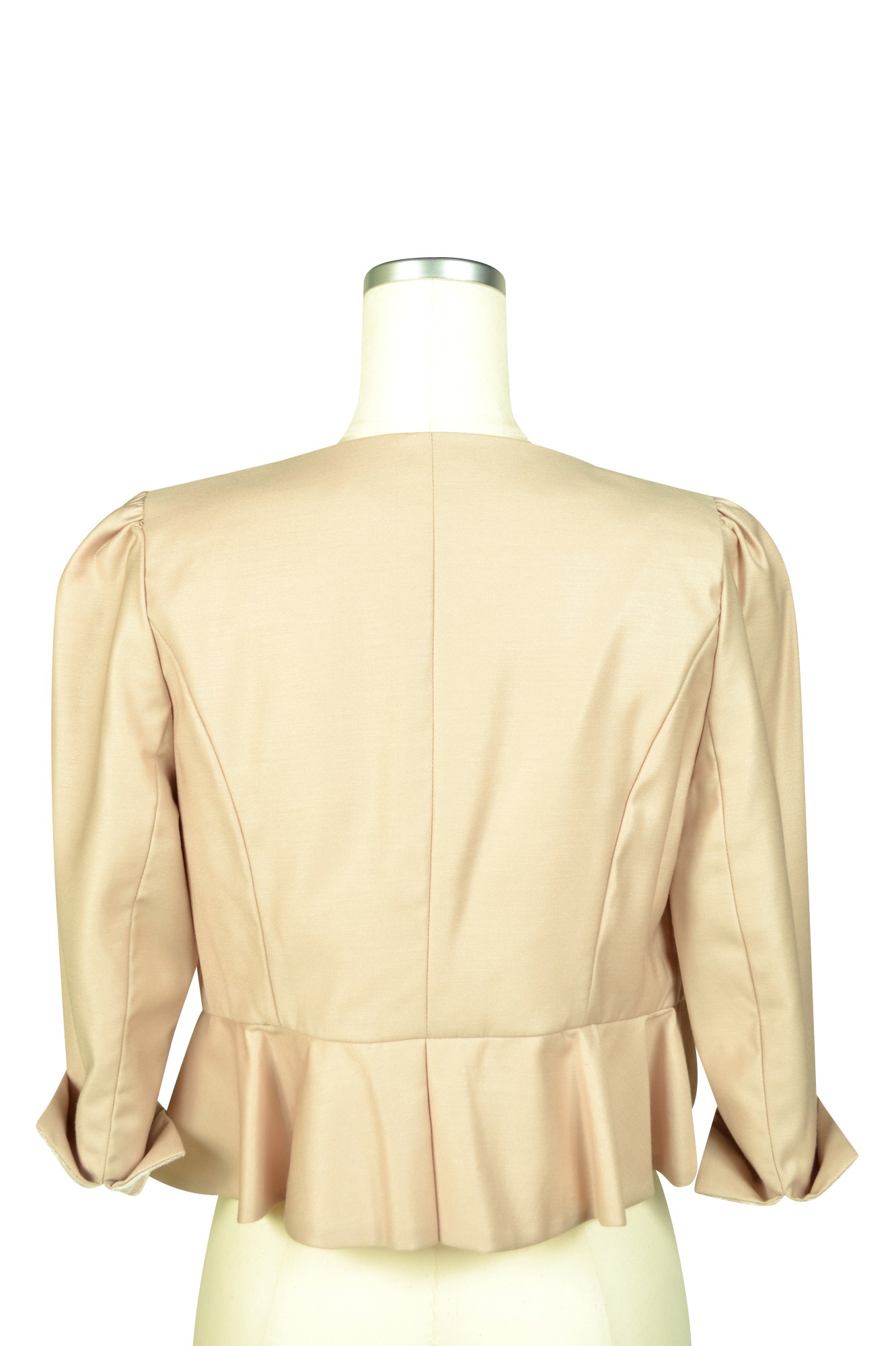 アプリコットベージュレースジャケット