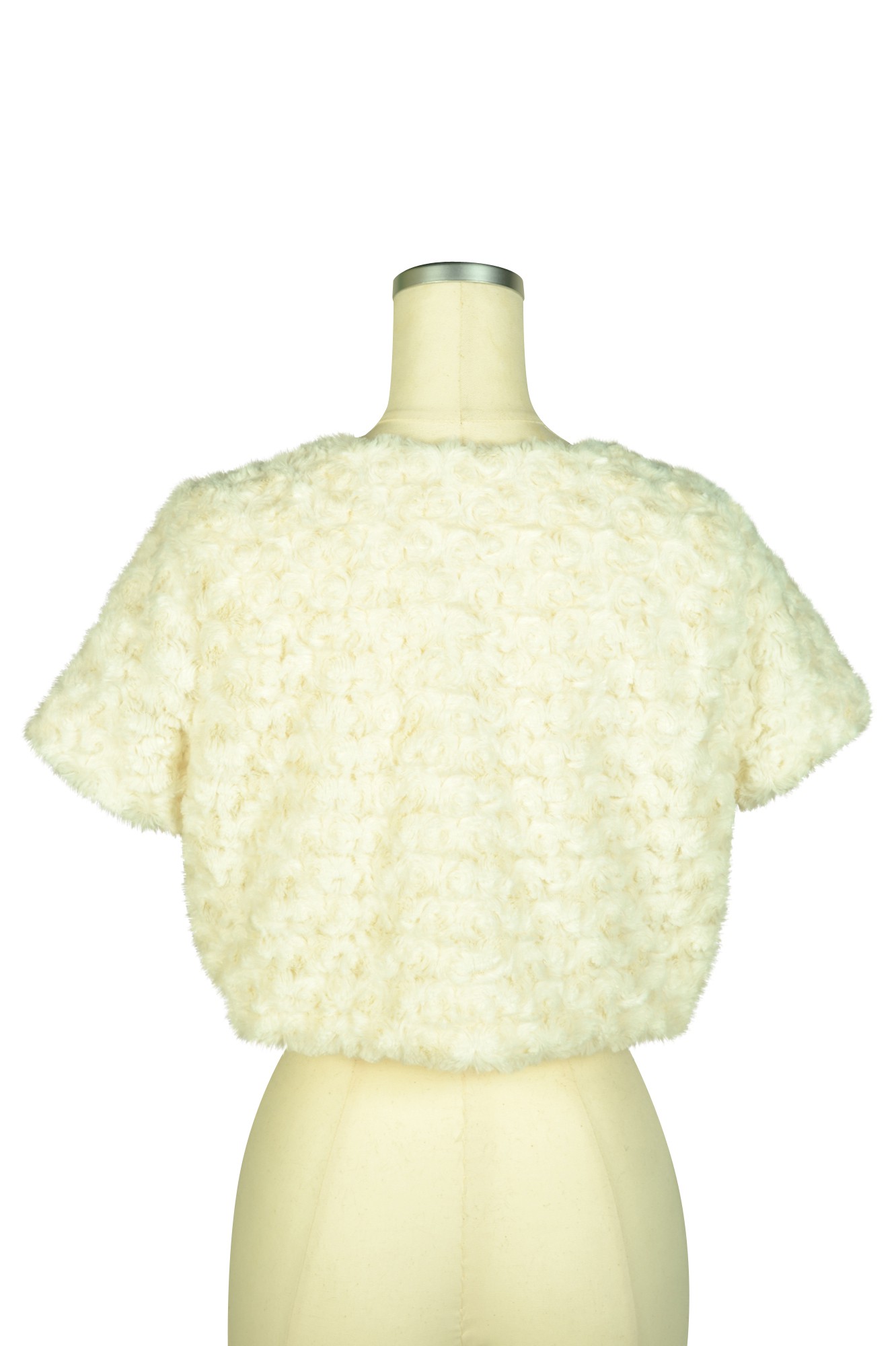 フェイクファーガーリーアイボリーボレロ