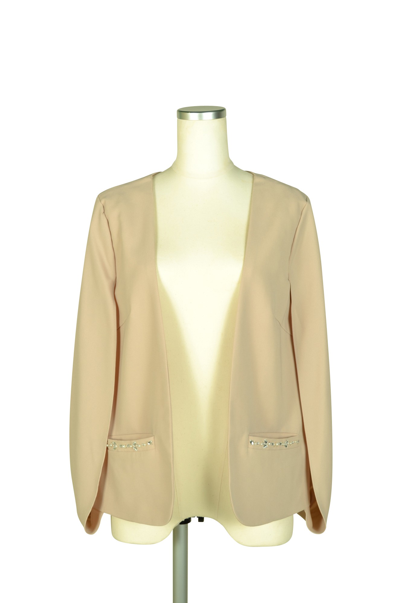 ケープ袖ベージュジャケット