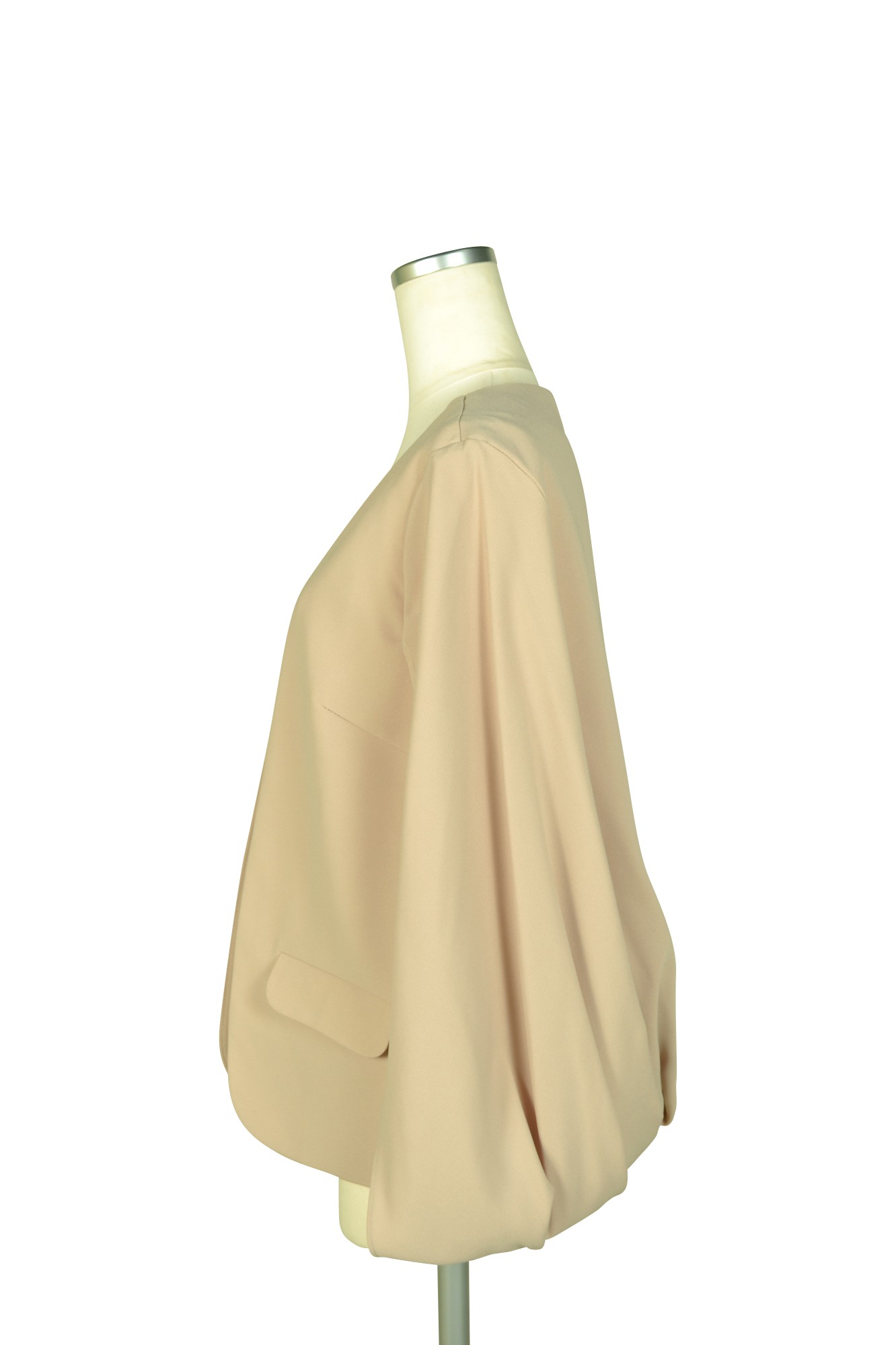 ケープ袖ベージュジャケット