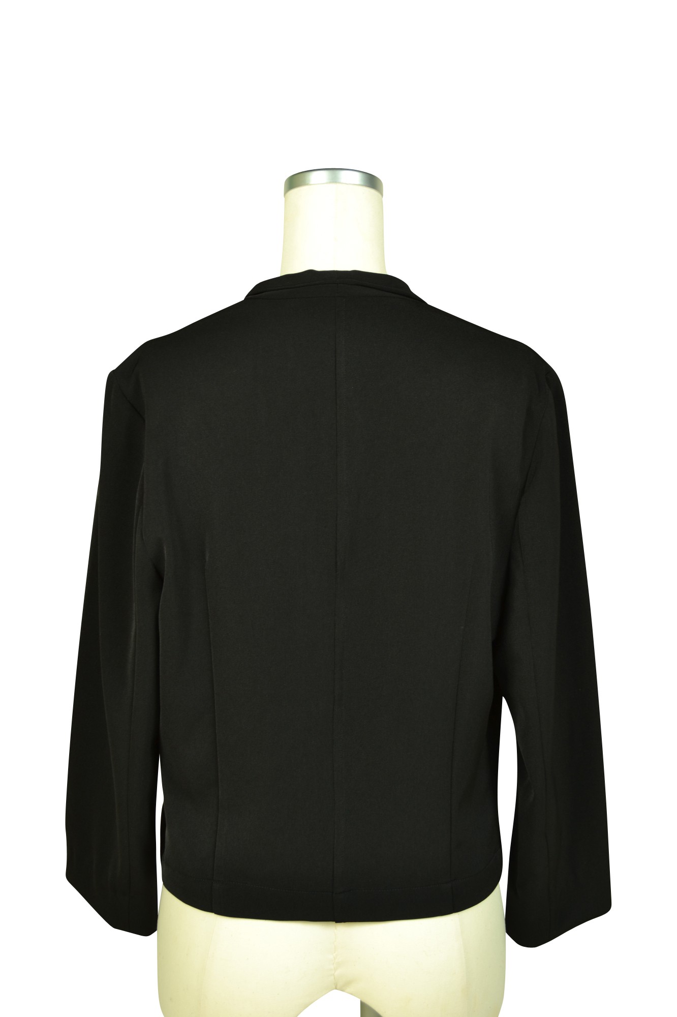 スタイリッシュ8分袖ブラックジャケット