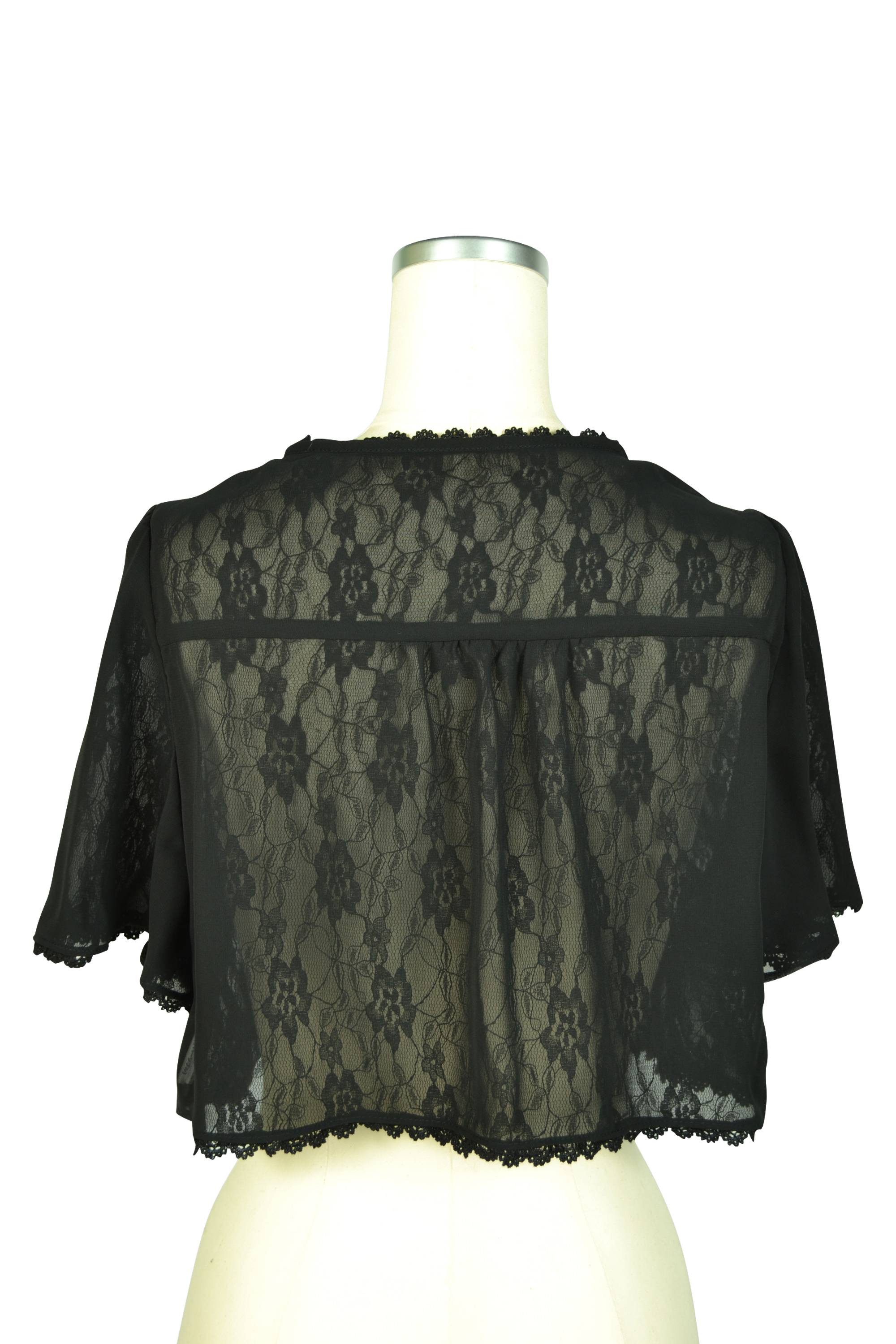 上品レースブラックボレロ