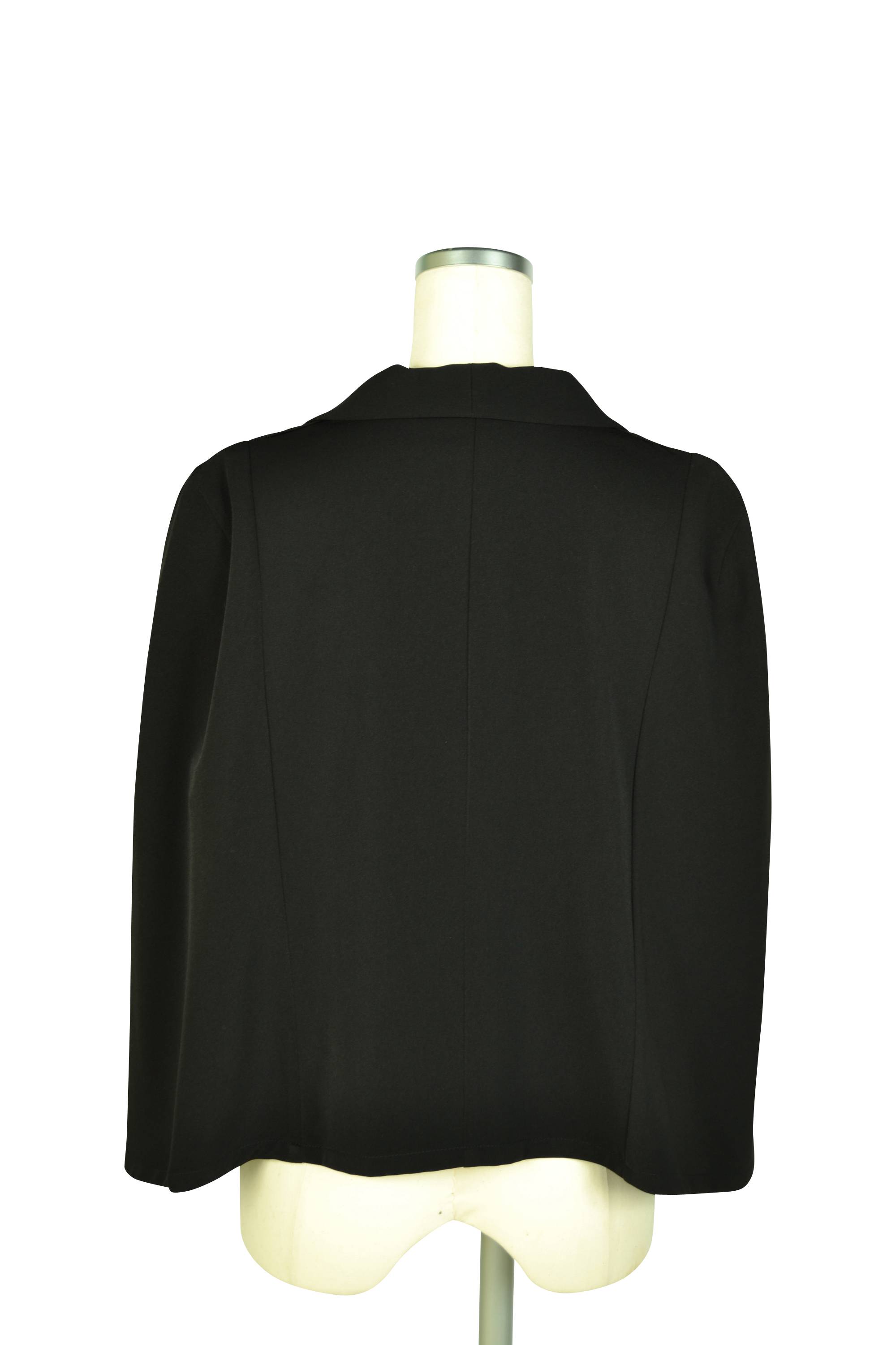 襟付きケープ袖ブラックジャケット