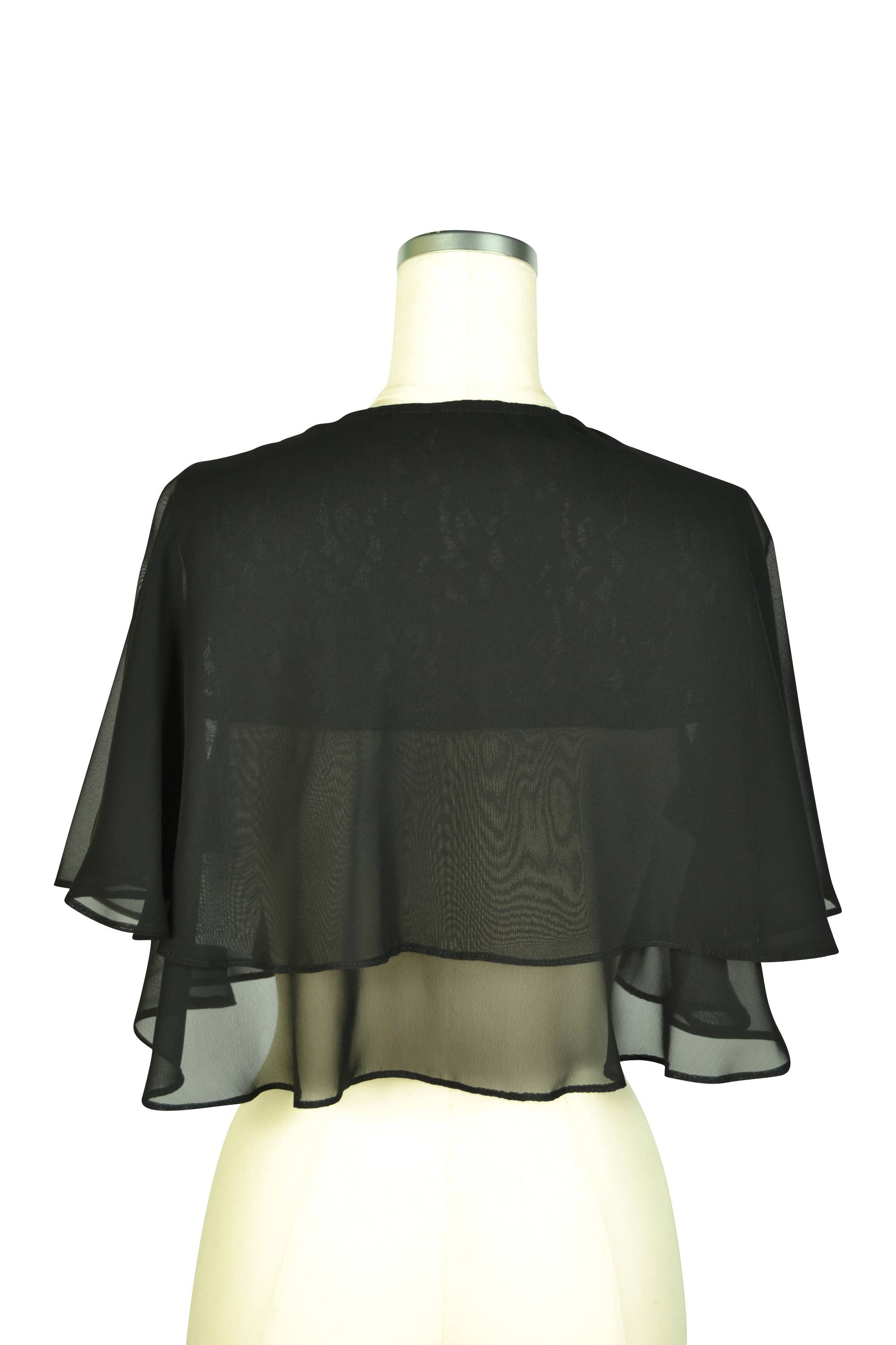 フレアシフォンブラックボレロ