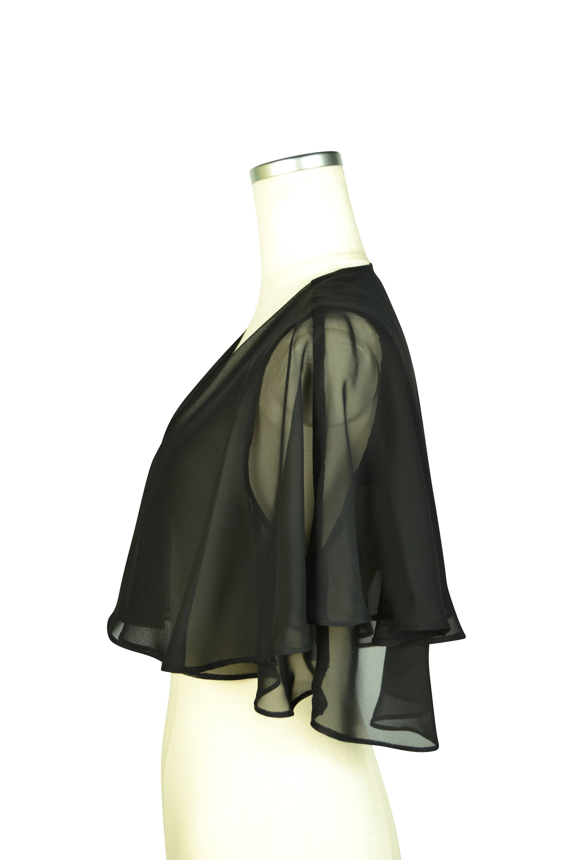 フレアシフォンブラックボレロ