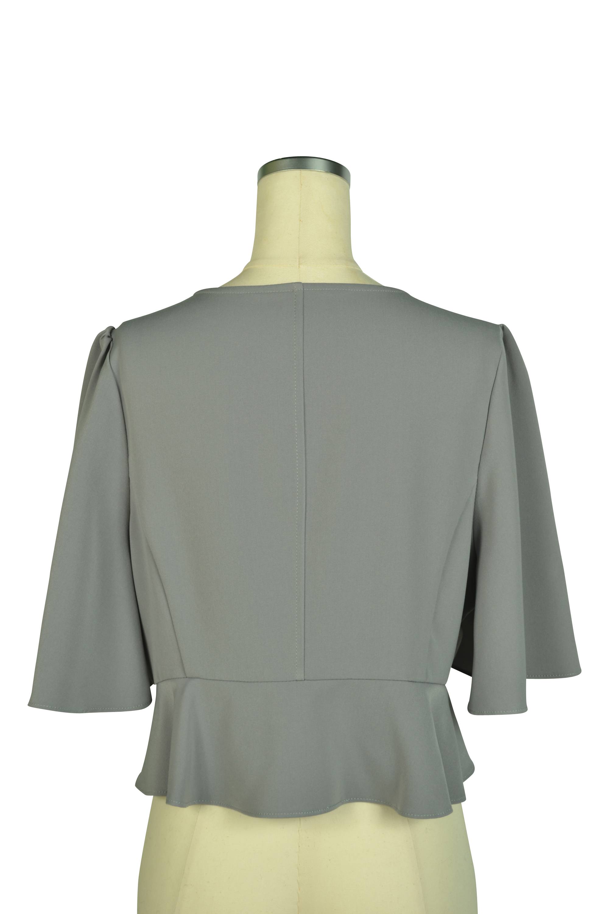 袖フレアグレーボレロ