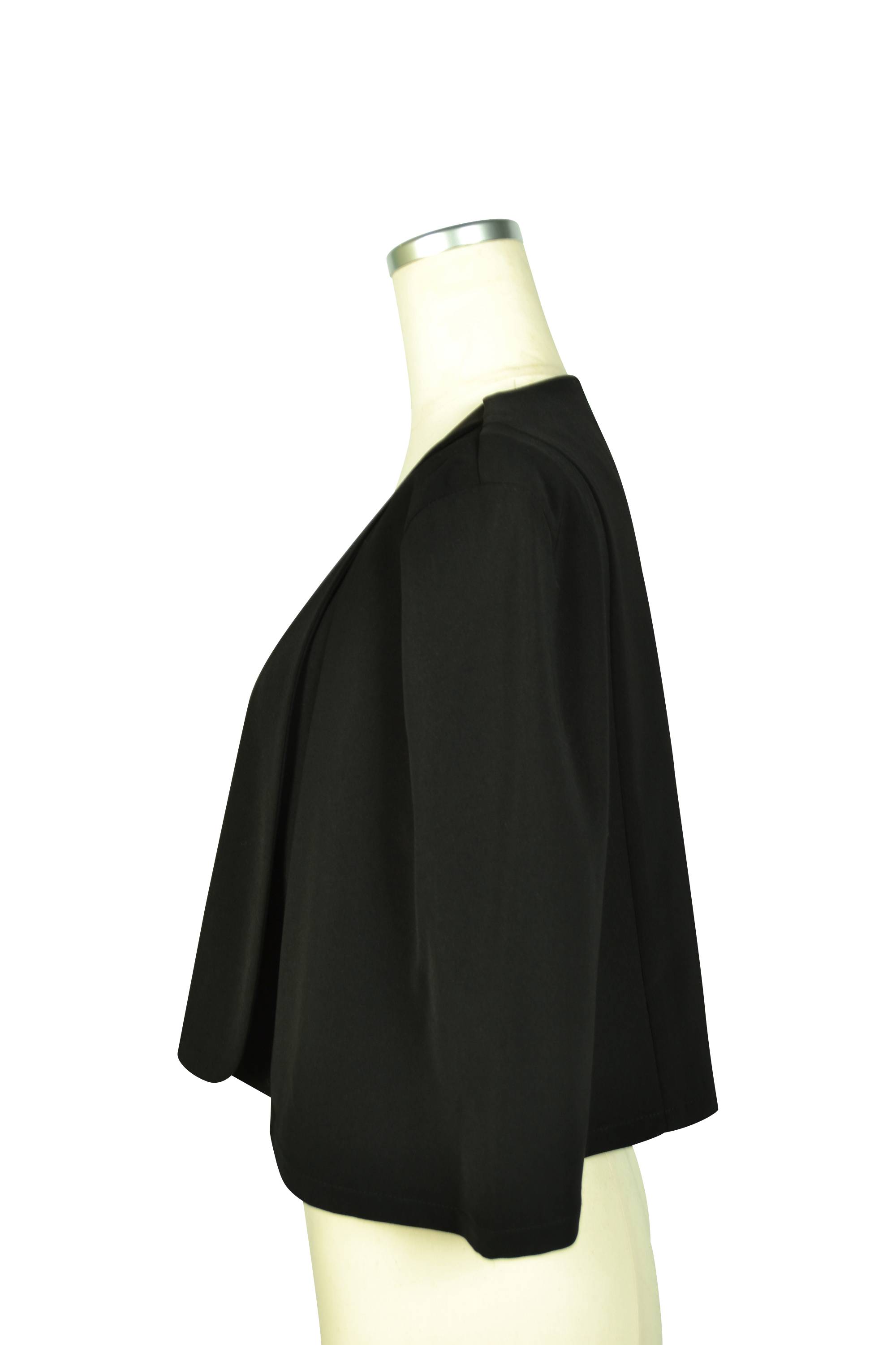 シンプルケープ袖ブラックジャケット