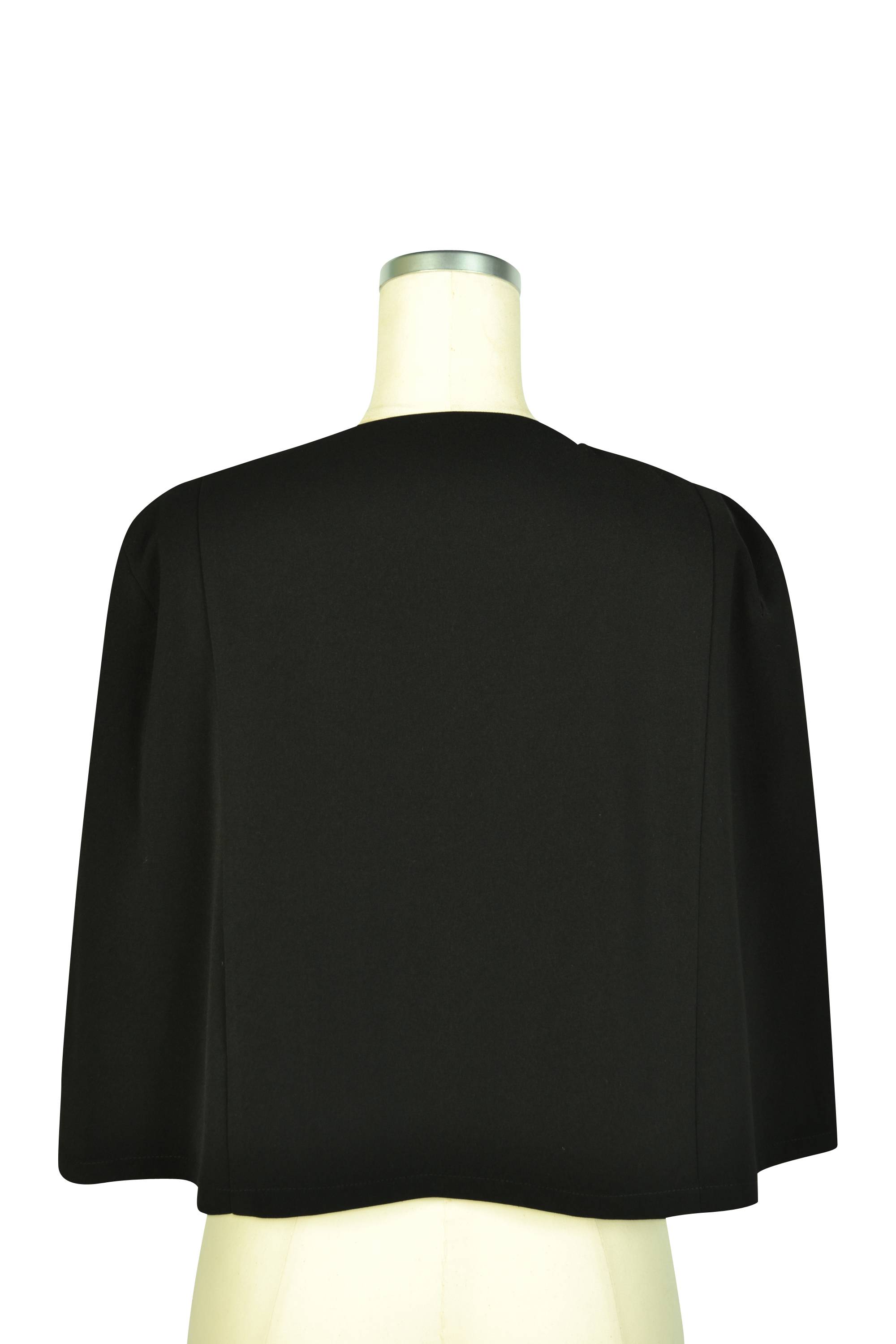 シンプルケープ袖ブラックジャケット