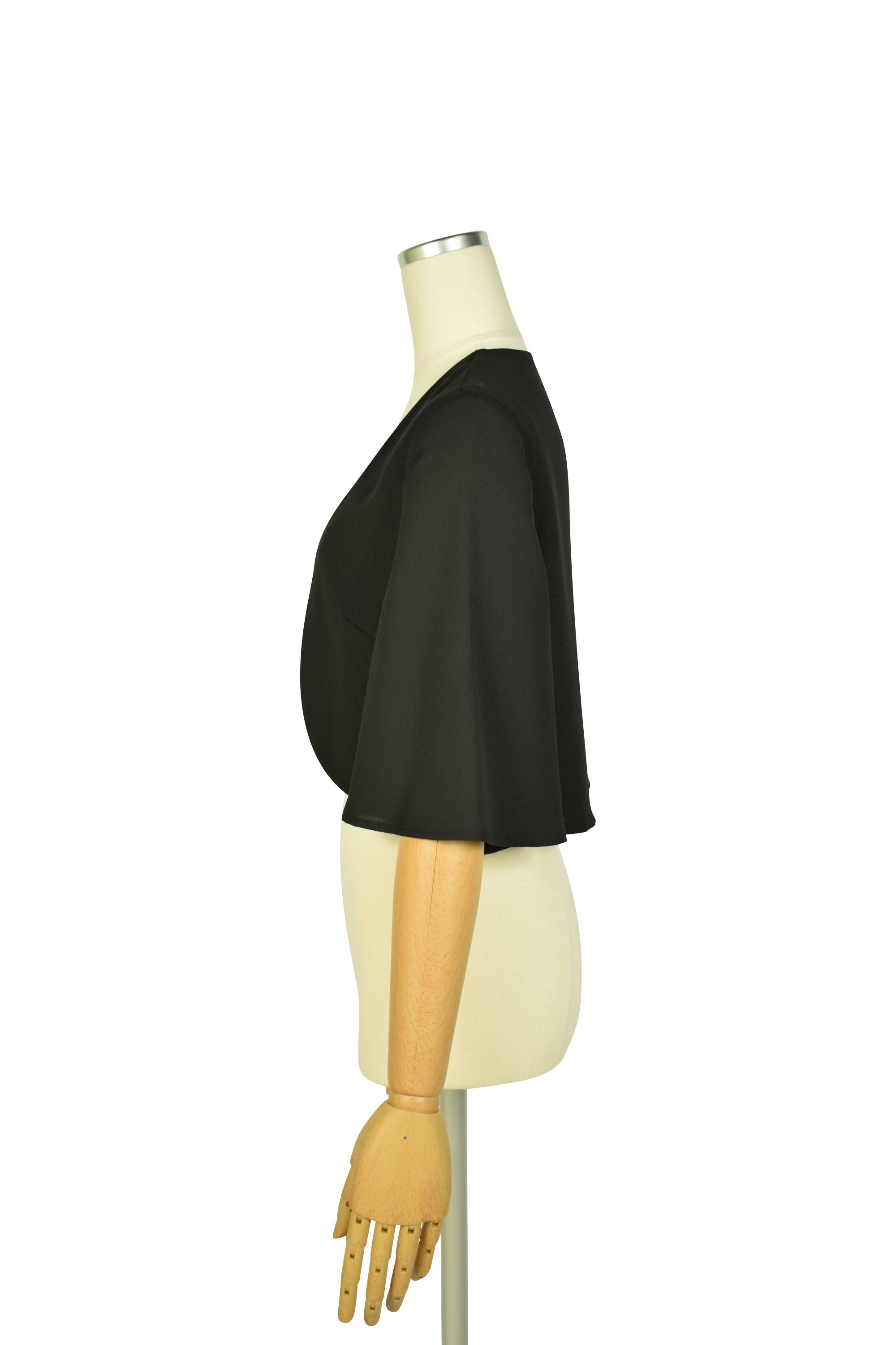 ジョーゼットケープブラックボレロ